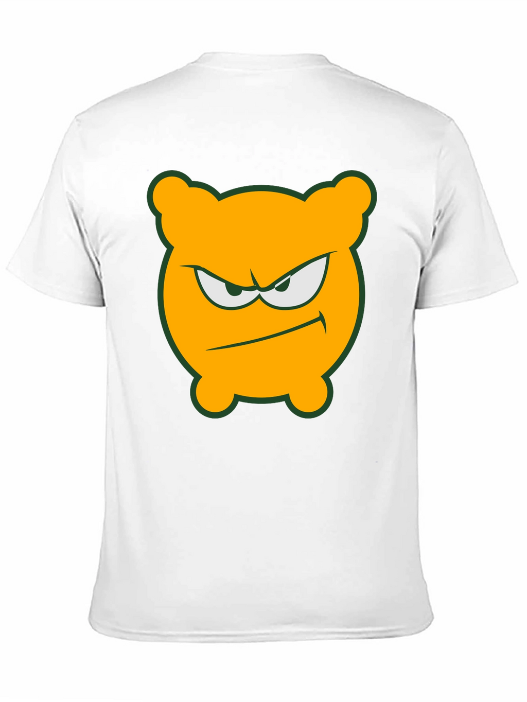 Angry Orange Bear T-Shirt - Black Cotton Tee
