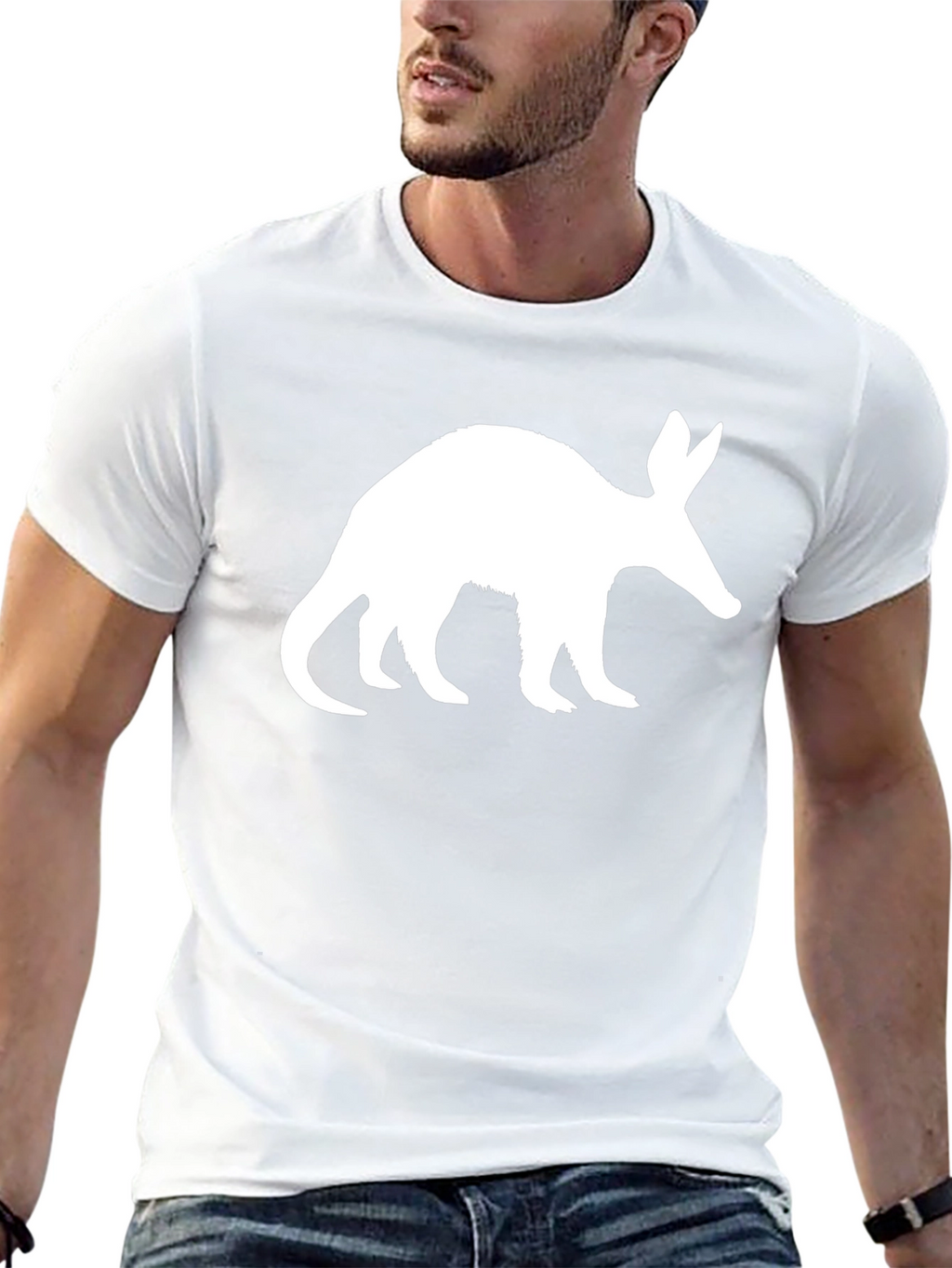 Aardvark Graphic Tee - Black Cotton T-Shirt