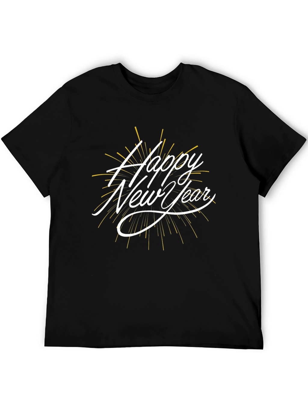 Happy New Year Black T-Shirt Celebration