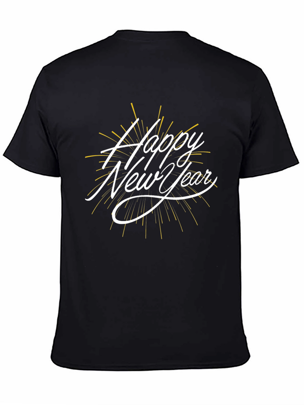Happy New Year Black T-Shirt Celebration