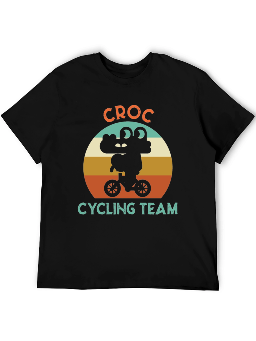 Croc Cycling Team Graphic T-Shirt - Black Cotton Tee