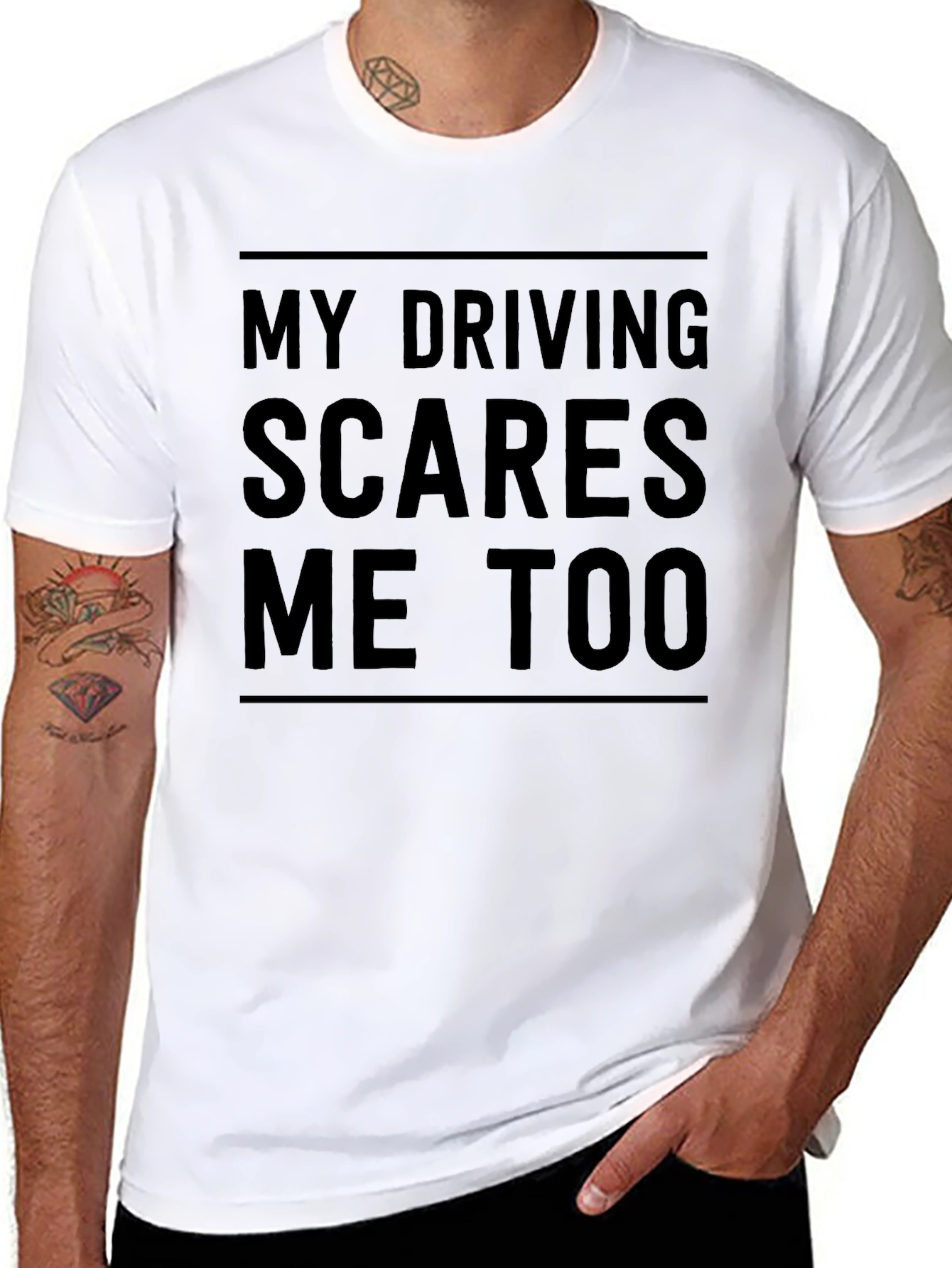 Funny Driver T-Shirt - My Driving Scares Me Too