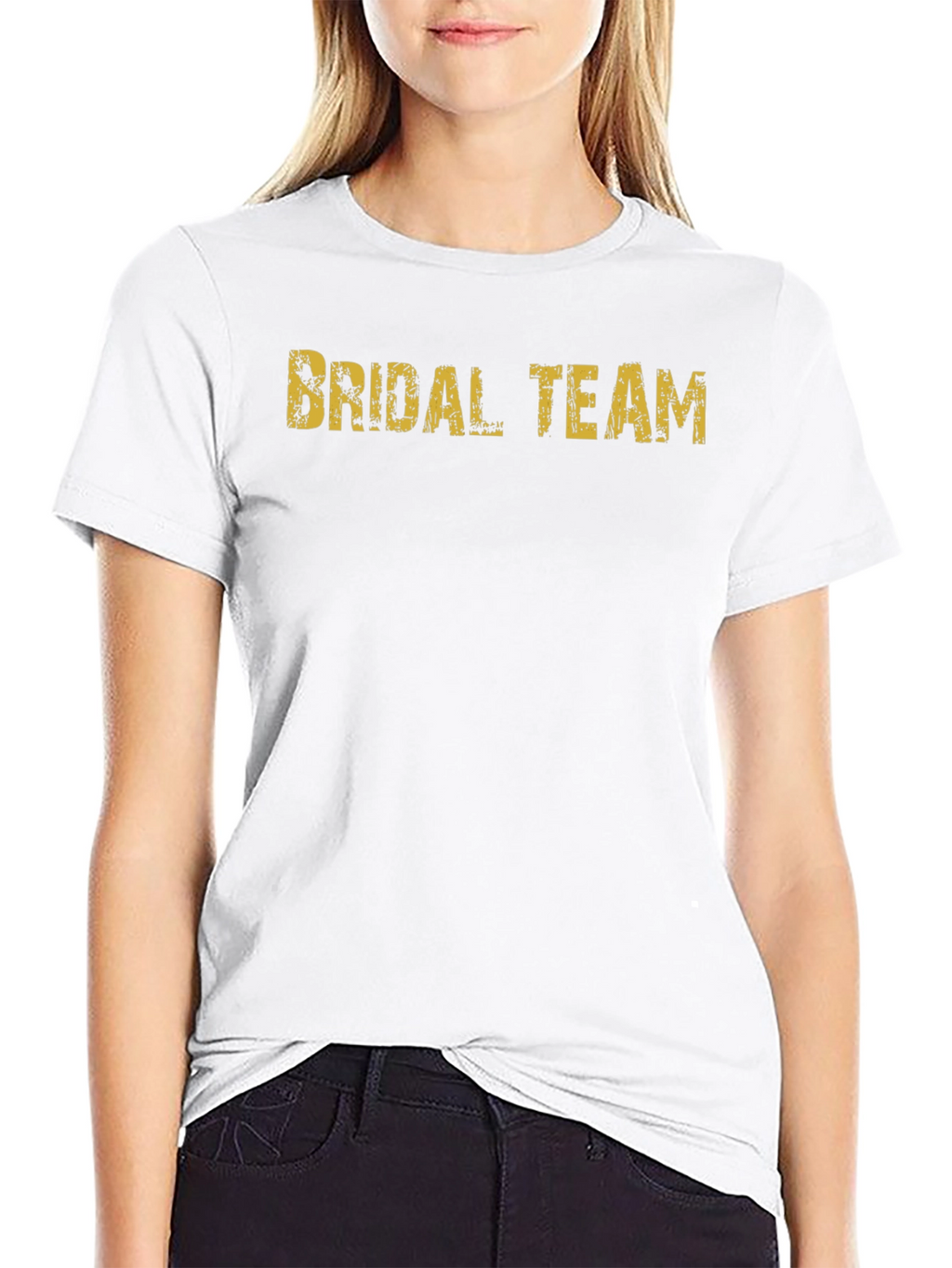 Bridal Team Graphic Tee - Black Crew Neck T-Shirt