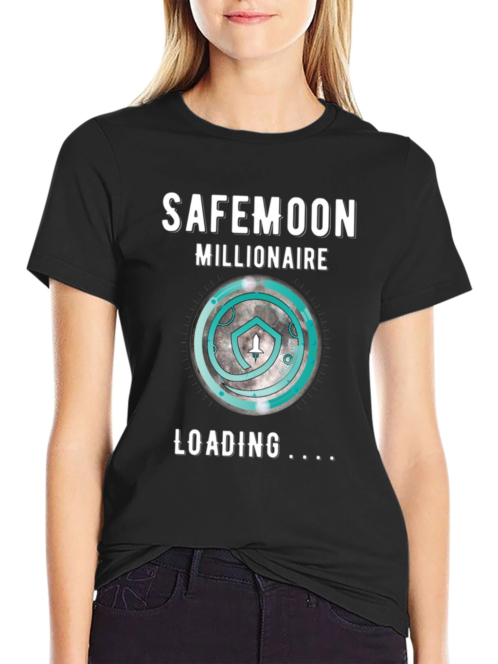 SafeMoon Millionaire Loading Black T-Shirt