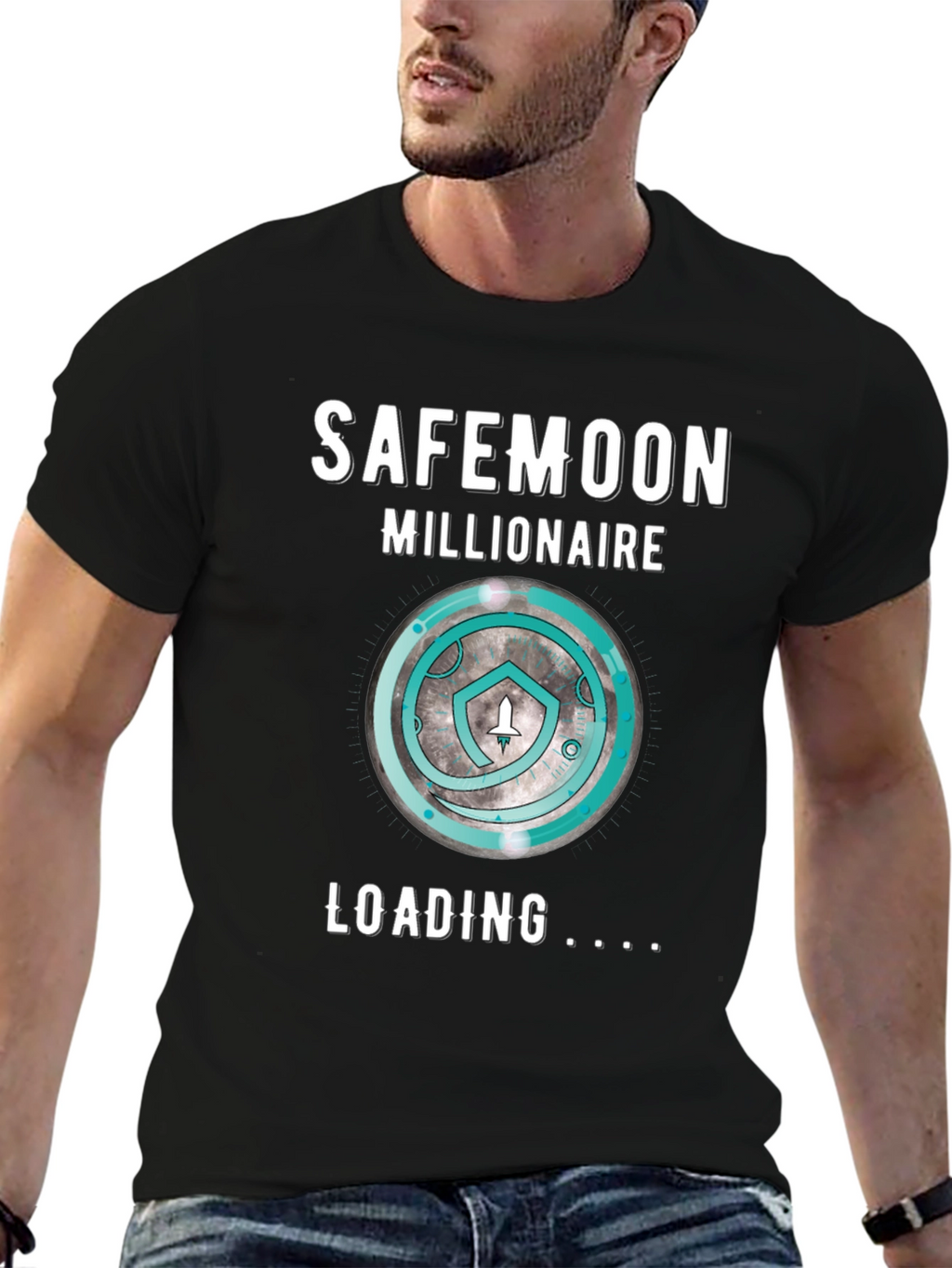 SafeMoon Millionaire Loading Black T-Shirt