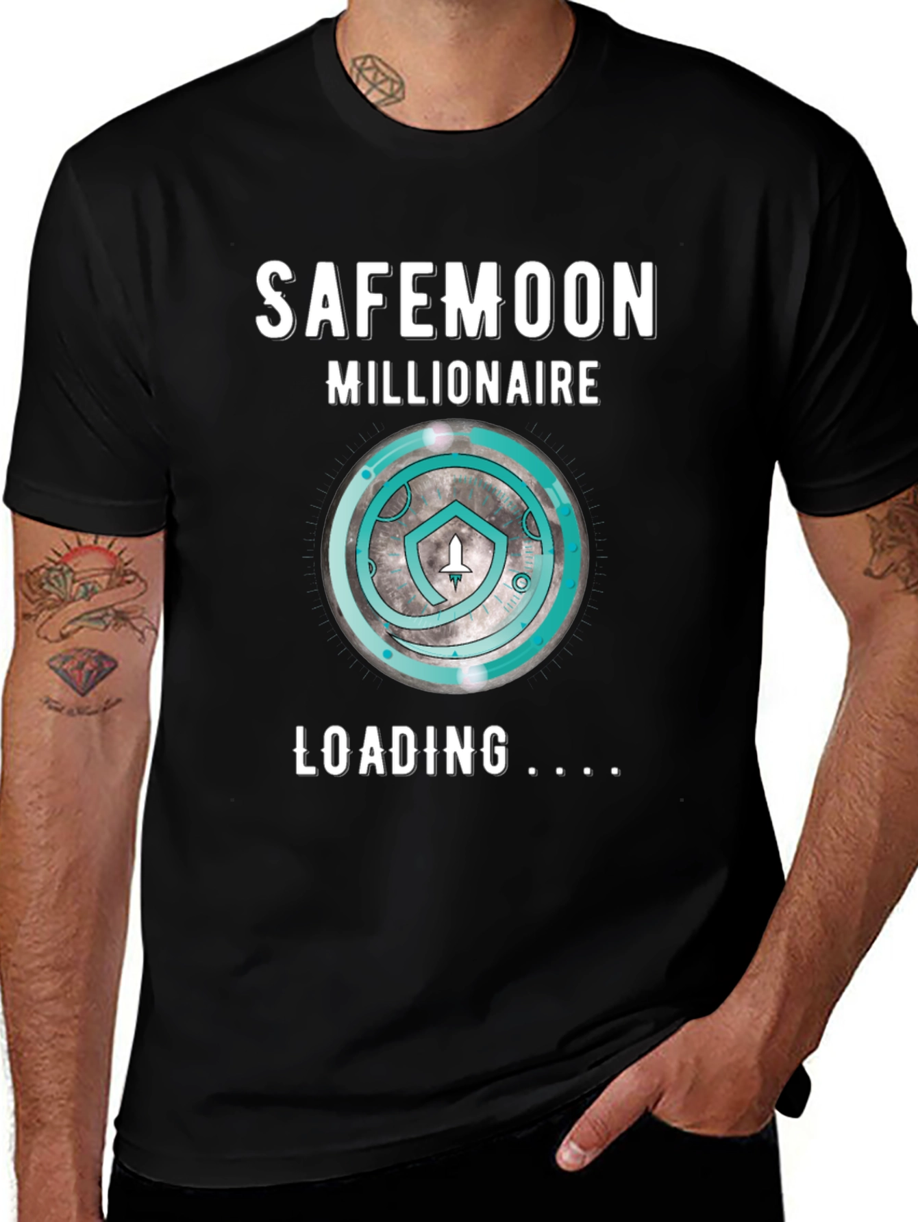 SafeMoon Millionaire Loading Black T-Shirt