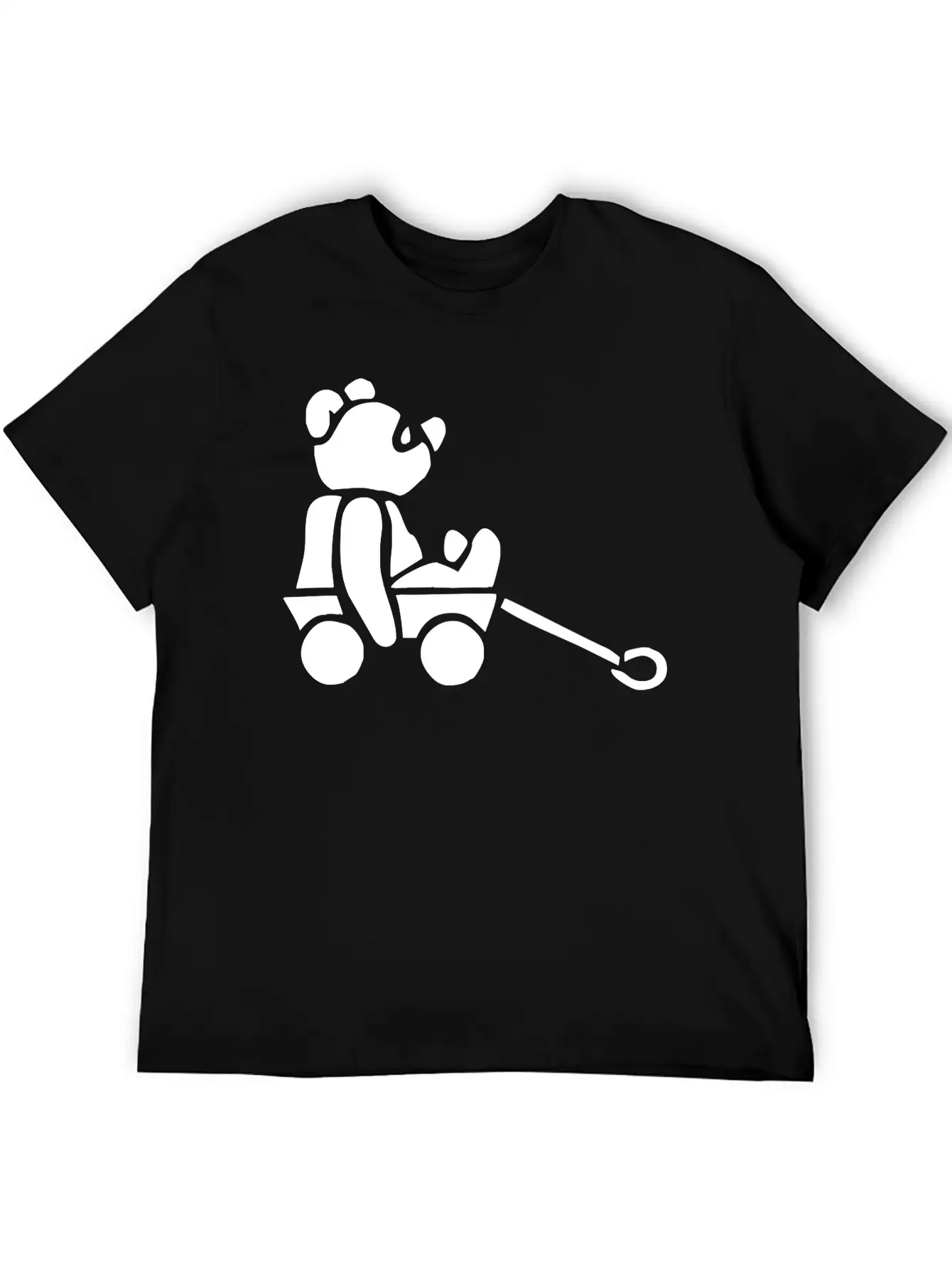 Baby Bear In A Cart Essential Cotton Tee For Daily Outfits – Unisex Style