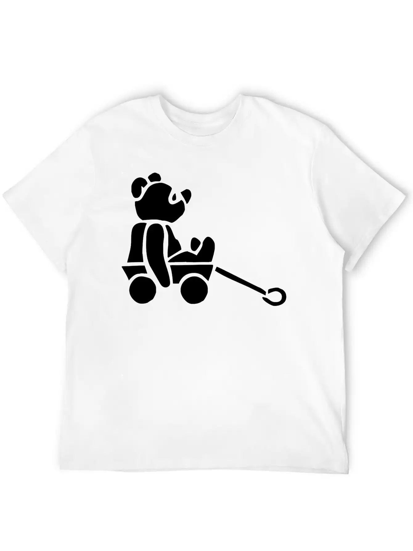 Baby Bear In A Cart Essential Cotton Tee For Daily Outfits – Unisex Style