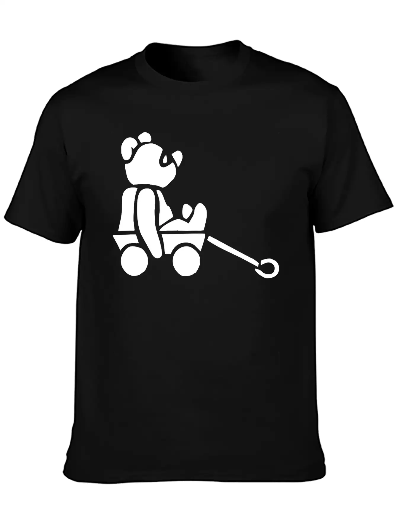 Baby Bear In A Cart Essential Cotton Tee For Daily Outfits – Unisex Style
