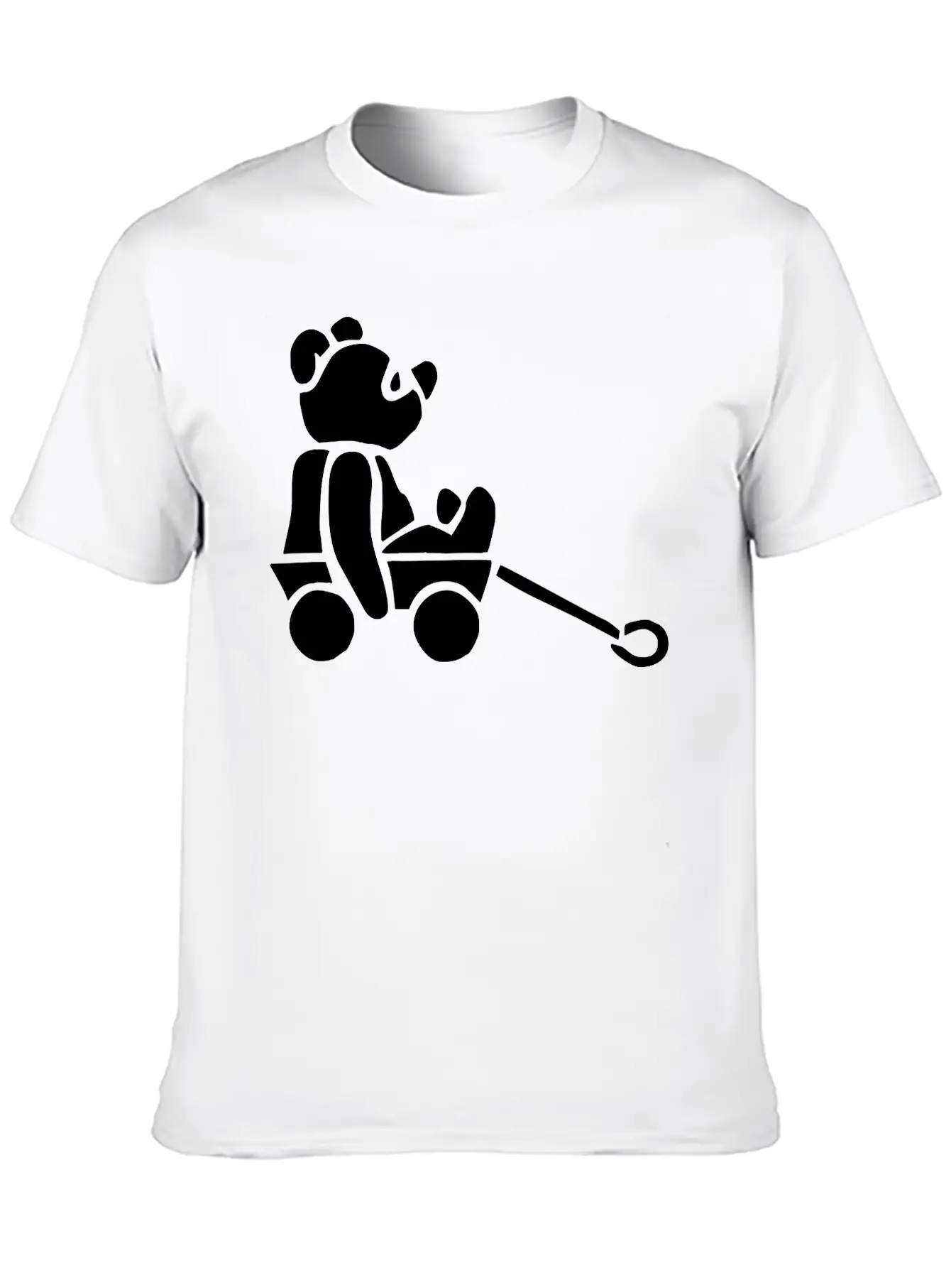 Baby Bear In A Cart Essential Cotton Tee For Daily Outfits – Unisex Style