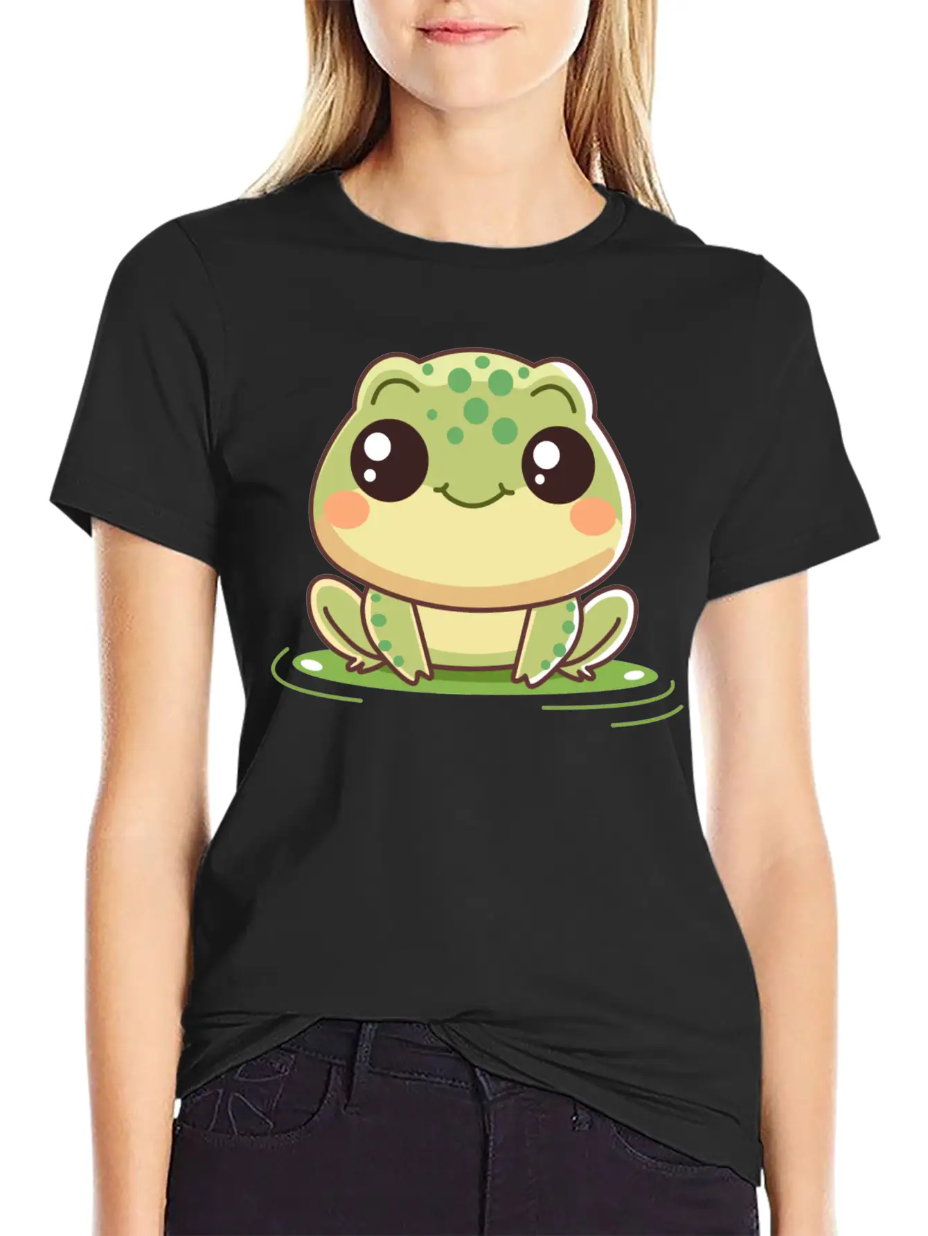 Baby Frog Kawaii Stylish Everyday T-Shirt – Unisex Basic Cotton Tee