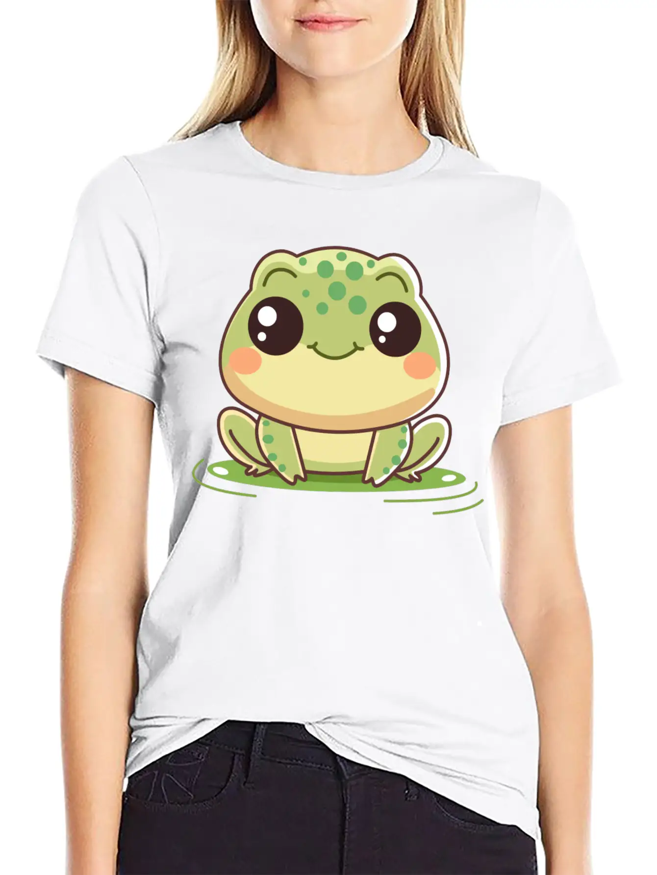 Baby Frog Kawaii Stylish Everyday T-Shirt – Unisex Basic Cotton Tee