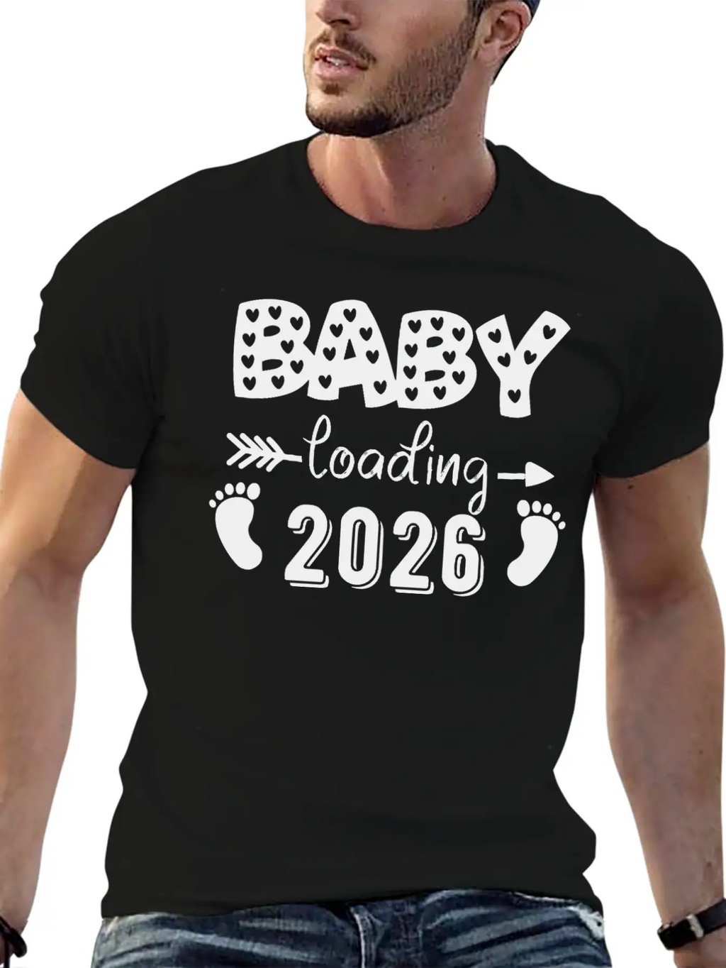 Baby Loading 2026 Hearts And Footprints Basic Graphic T-Shirt – Daily Comfort In Soft Cotton