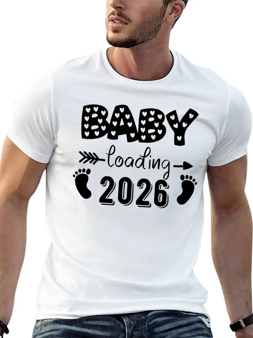 Baby Loading 2026 Hearts And Footprints Basic Graphic T-Shirt – Daily Comfort In Soft Cotton