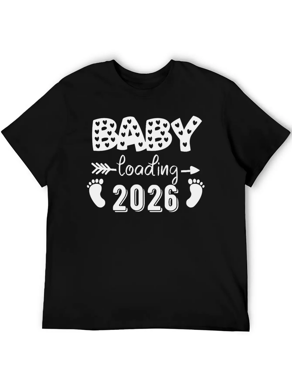 Baby Loading 2026 Hearts And Footprints Basic Graphic T-Shirt – Daily Comfort In Soft Cotton