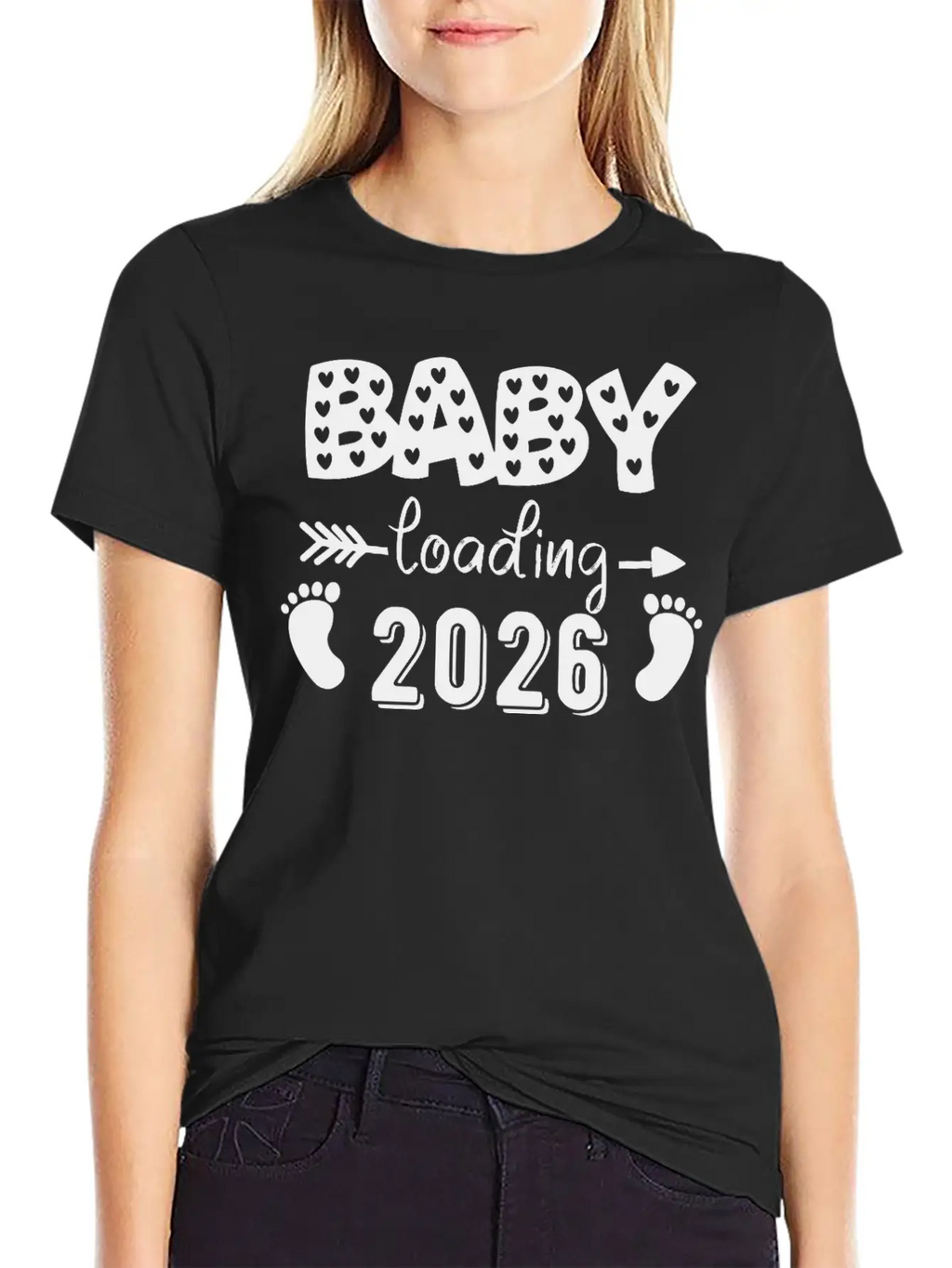 Baby Loading 2026 Hearts And Footprints Basic Graphic T-Shirt – Daily Comfort In Soft Cotton