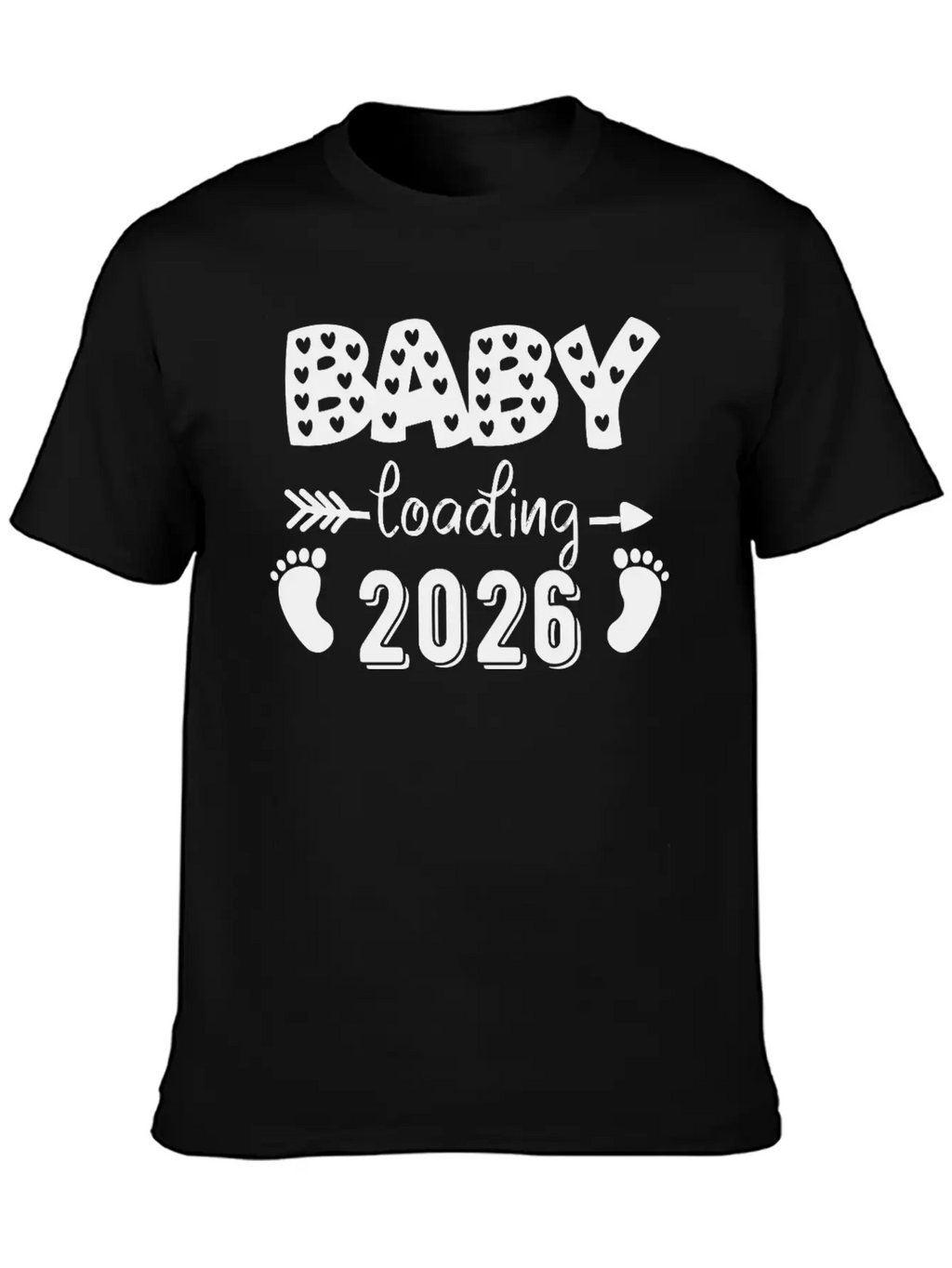 Baby Loading 2026 Hearts And Footprints Basic Graphic T-Shirt – Daily Comfort In Soft Cotton