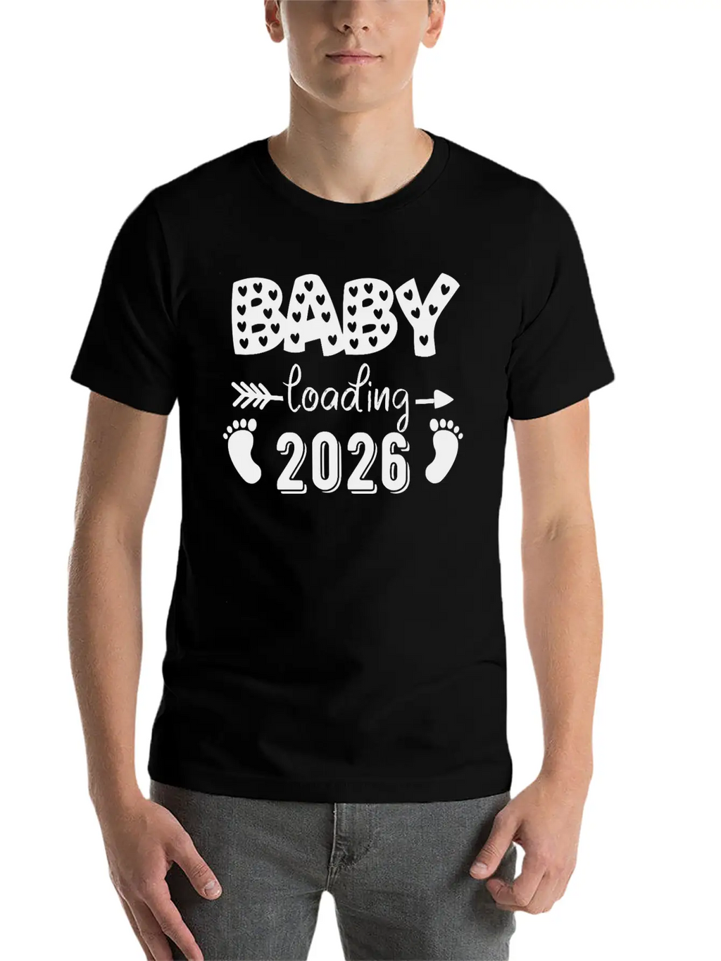 Baby Loading 2026 Hearts And Footprints Basic Graphic T-Shirt – Daily Comfort In Soft Cotton