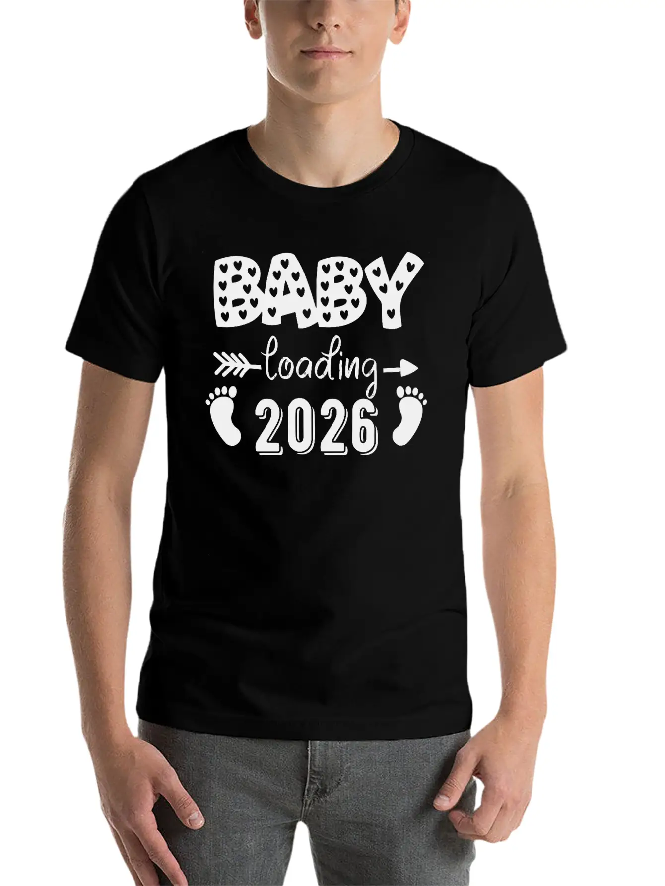 Baby Loading 2026 Hearts And Footprints Basic Graphic T-Shirt – Daily Comfort In Soft Cotton