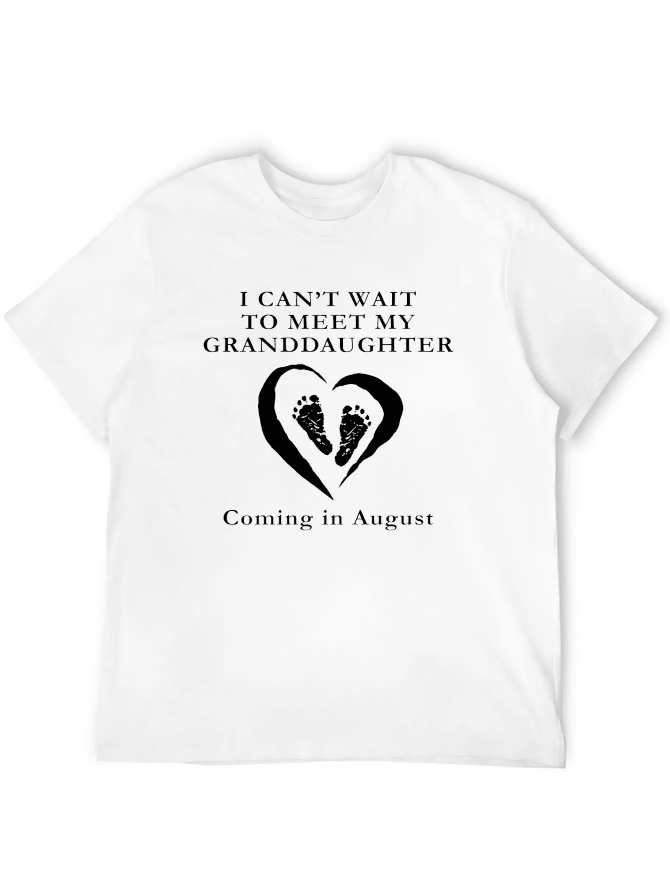 Baby Shower Granddaughter August Pregnancy Stylish Everyday T-Shirt – Unisex Basic Cotton Tee