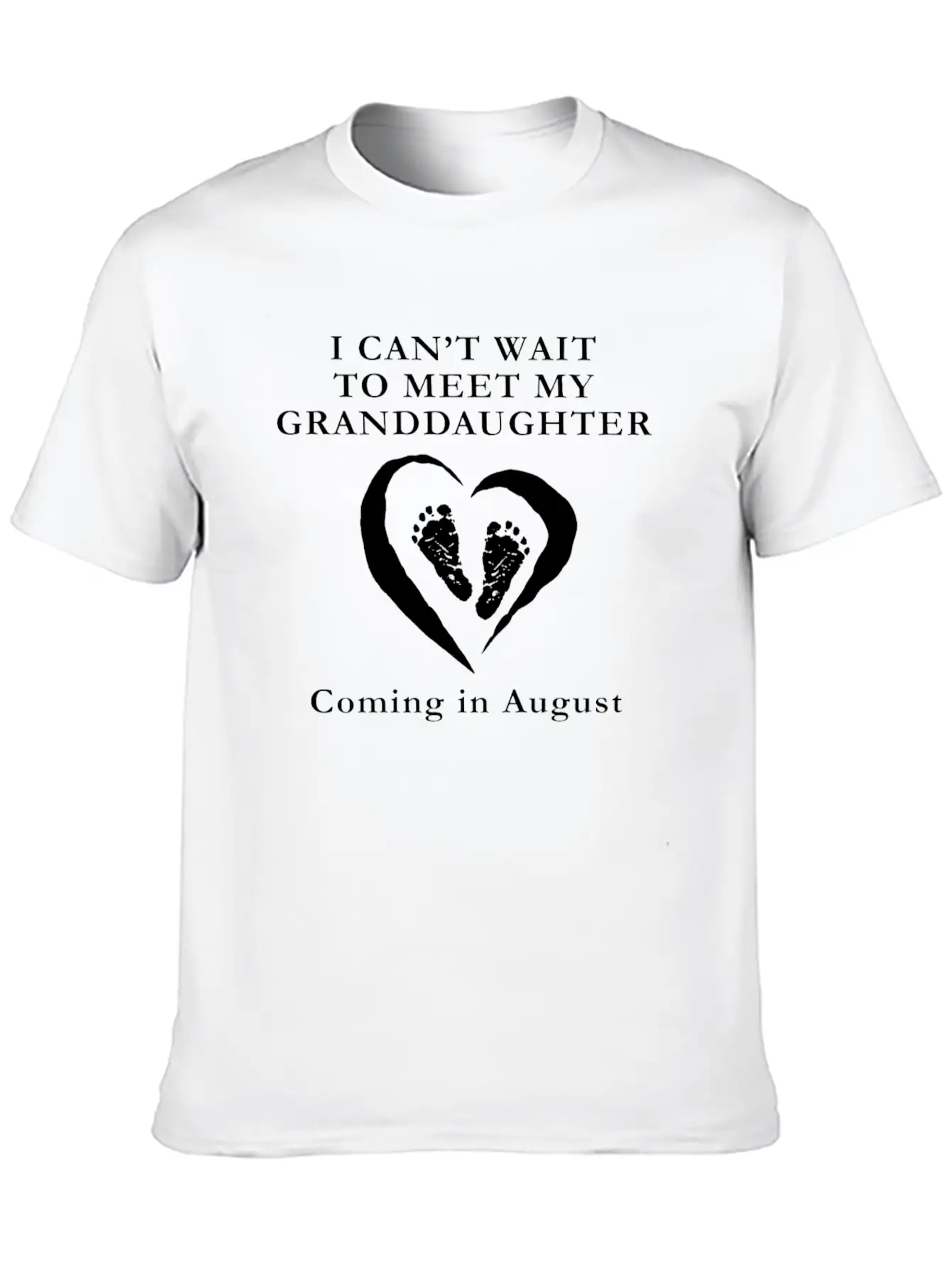 Baby Shower Granddaughter August Pregnancy Stylish Everyday T-Shirt – Unisex Basic Cotton Tee