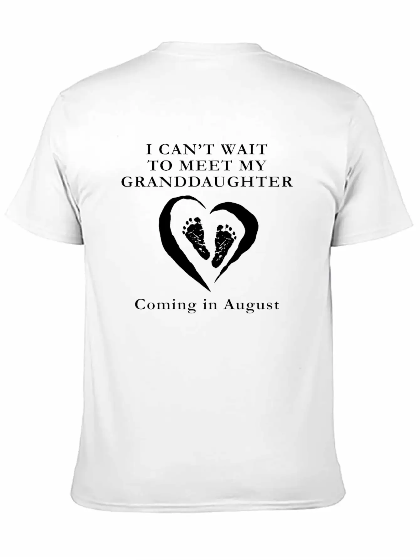 Baby Shower Granddaughter August Pregnancy Stylish Everyday T-Shirt – Unisex Basic Cotton Tee