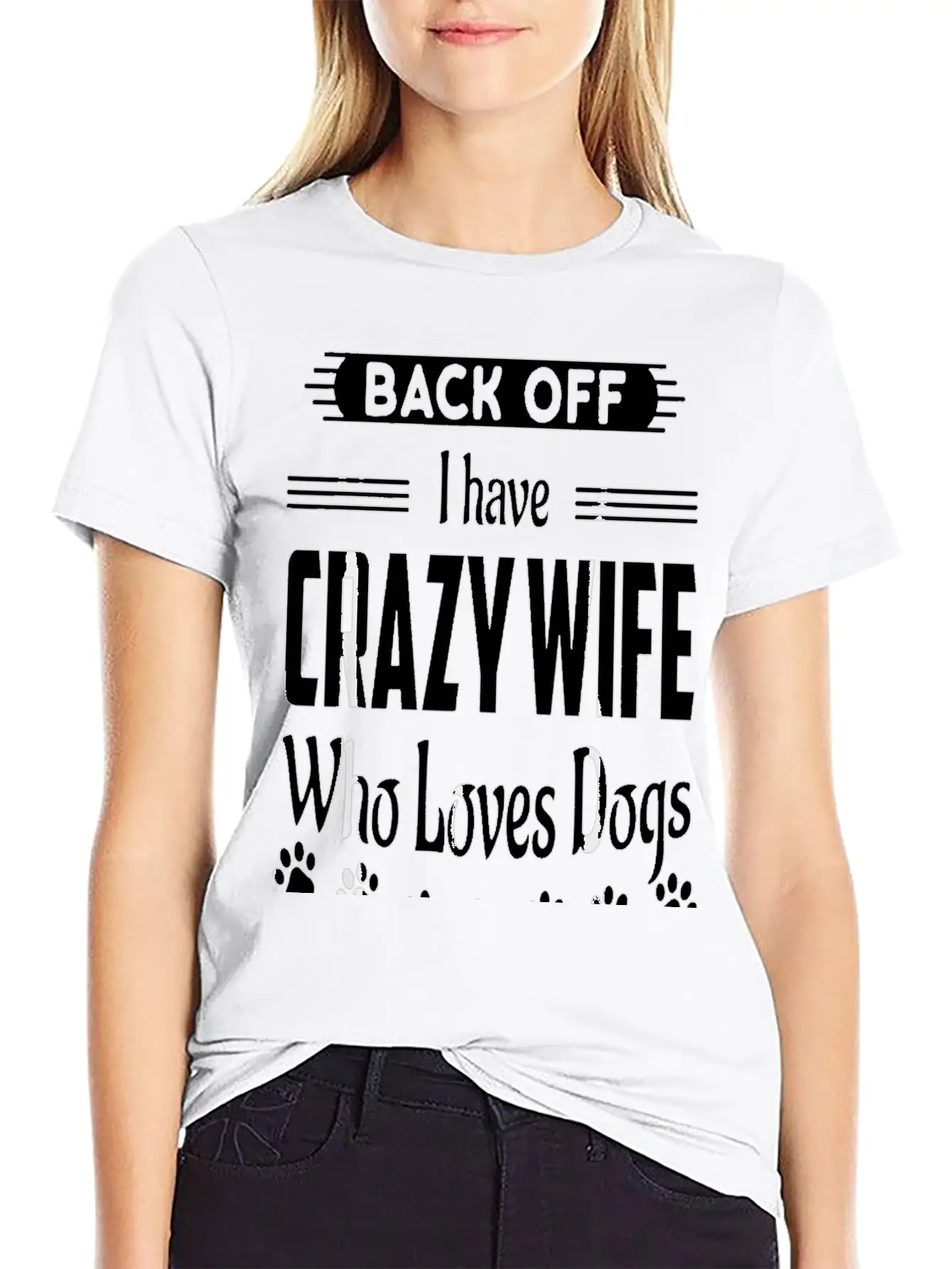Back Off I Have Crazy Wife Who Loves Dogs Funny Hu Classic Cotton Tee – Unisex Comfort For Any Season