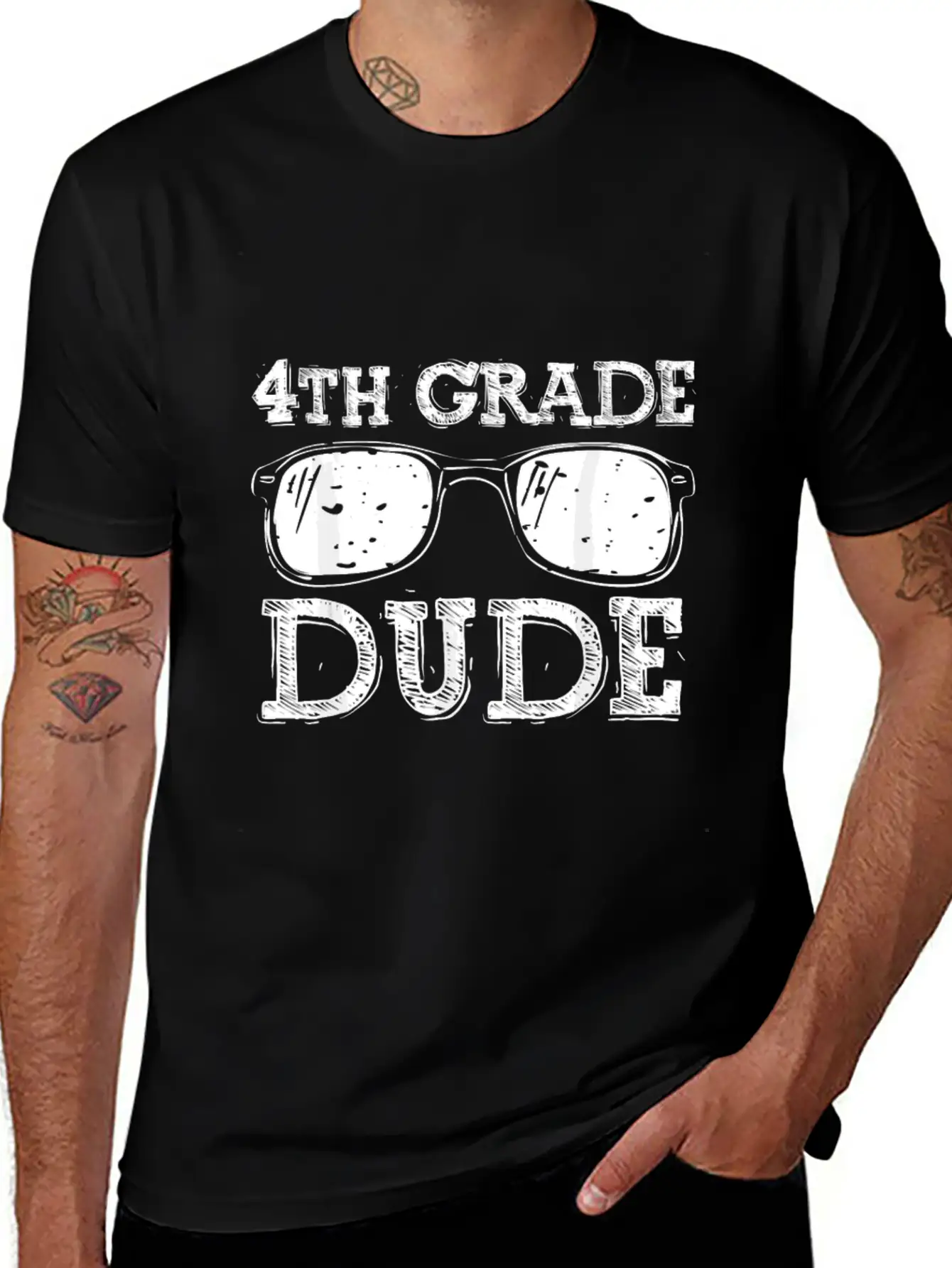 Back To School 4th Grade Dude Relaxed Everyday Tee – Lightweight And Durable Cotton