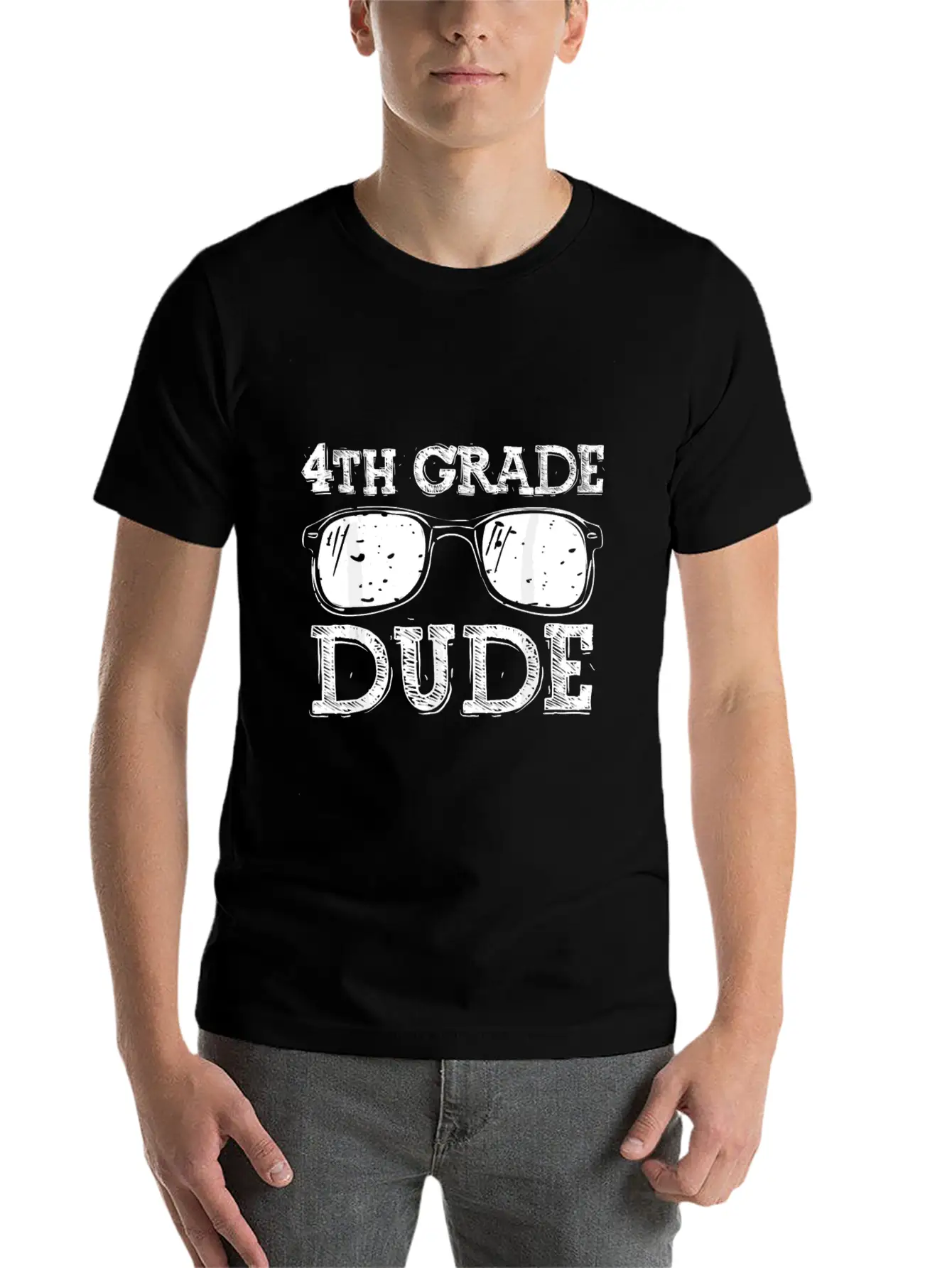 Back To School 4th Grade Dude Relaxed Everyday Tee – Lightweight And Durable Cotton