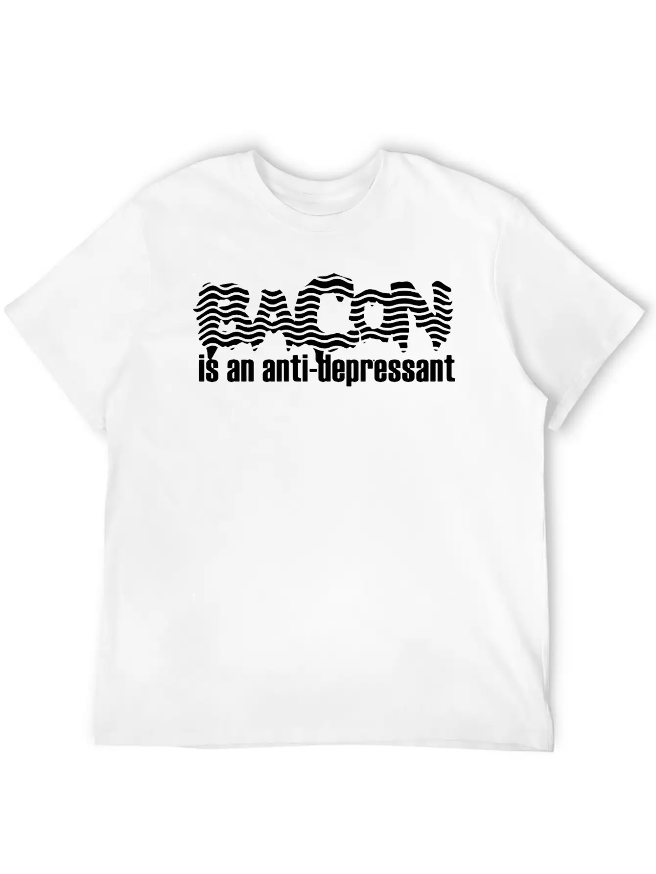 Bacon Is An Ant Depressant Timeless Short Sleeve Tee – Comfy And Minimalist Design