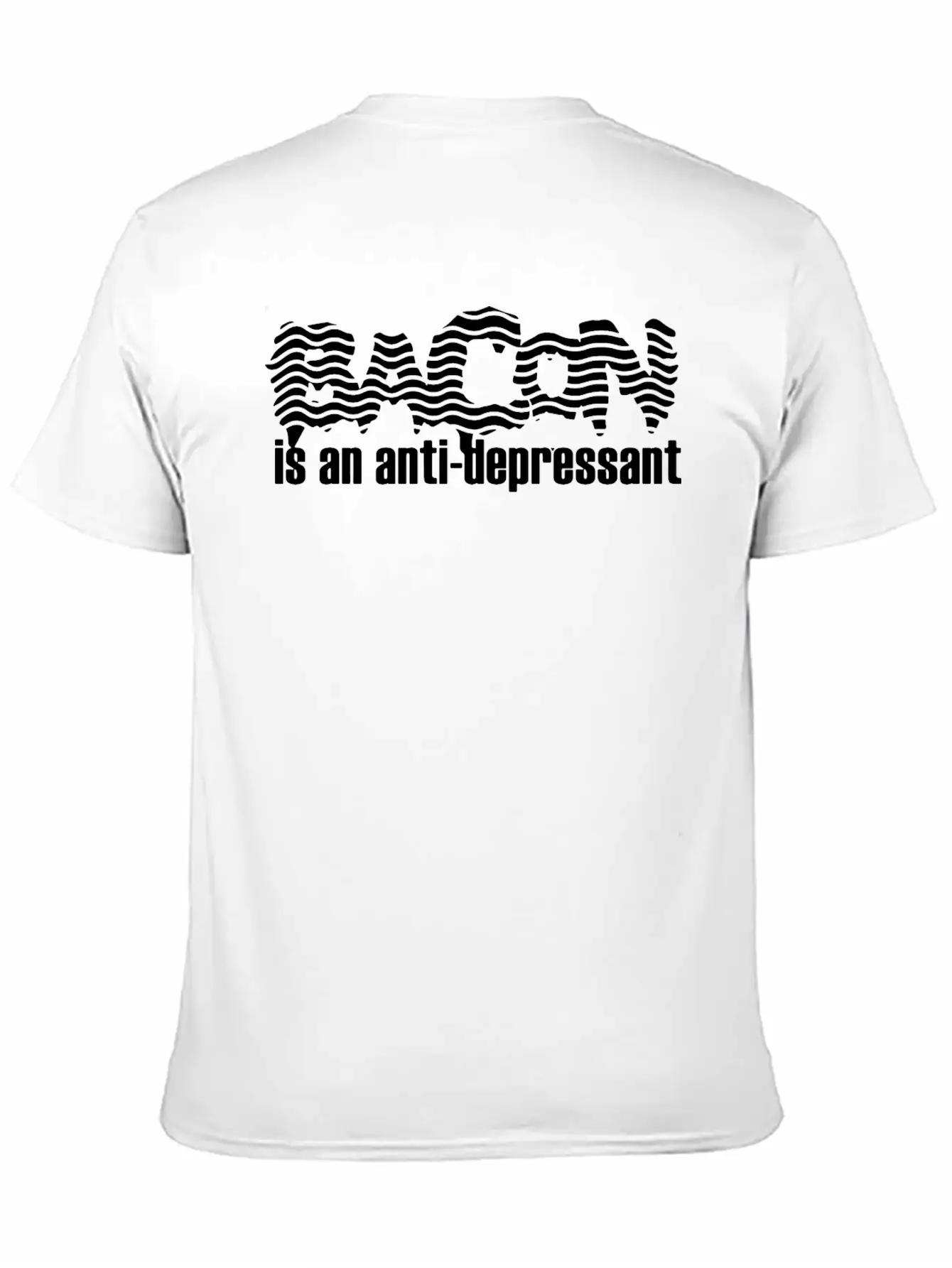 Bacon Is An Ant Depressant Timeless Short Sleeve Tee – Comfy And Minimalist Design