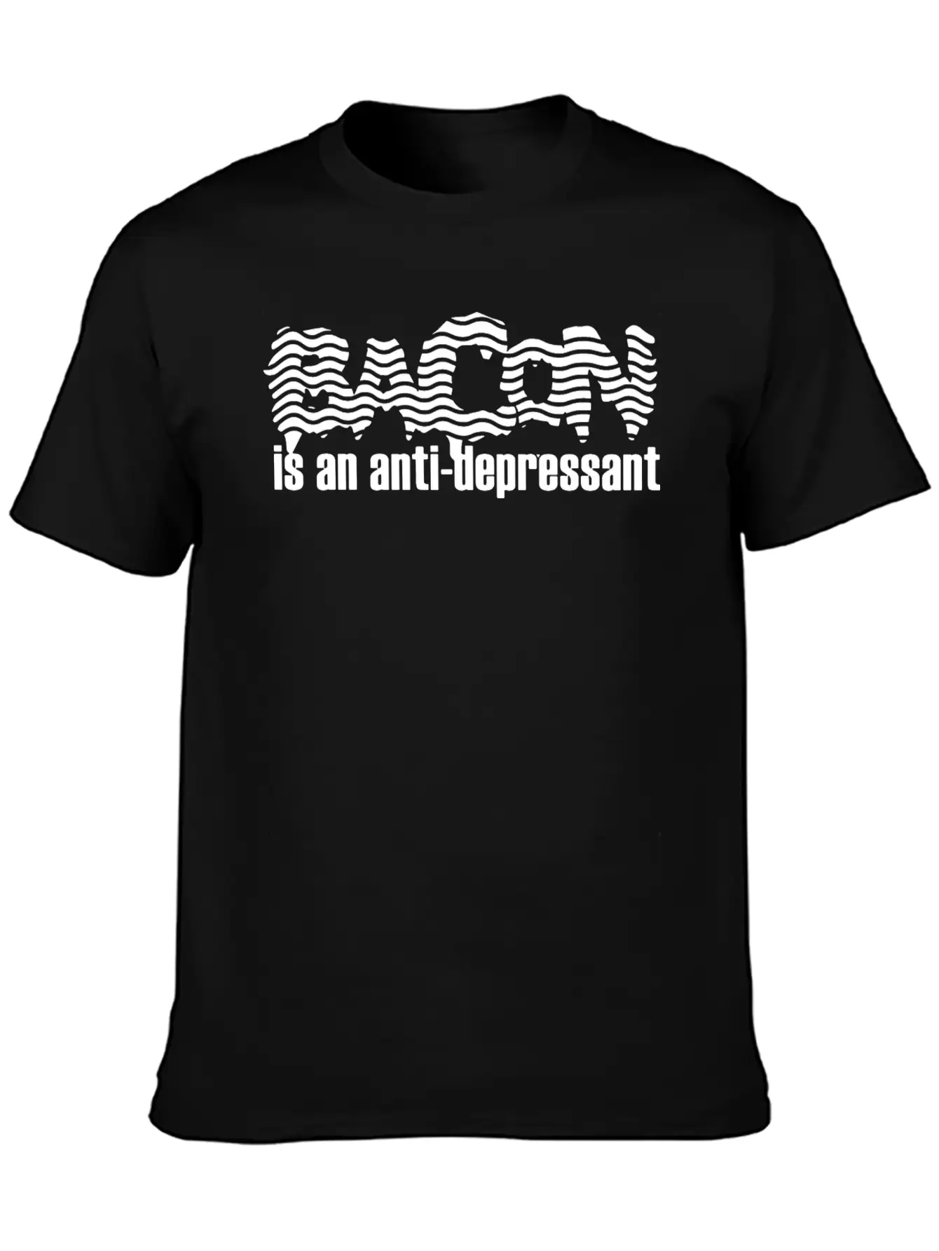 Bacon Is An Ant Depressant Timeless Short Sleeve Tee – Comfy And Minimalist Design