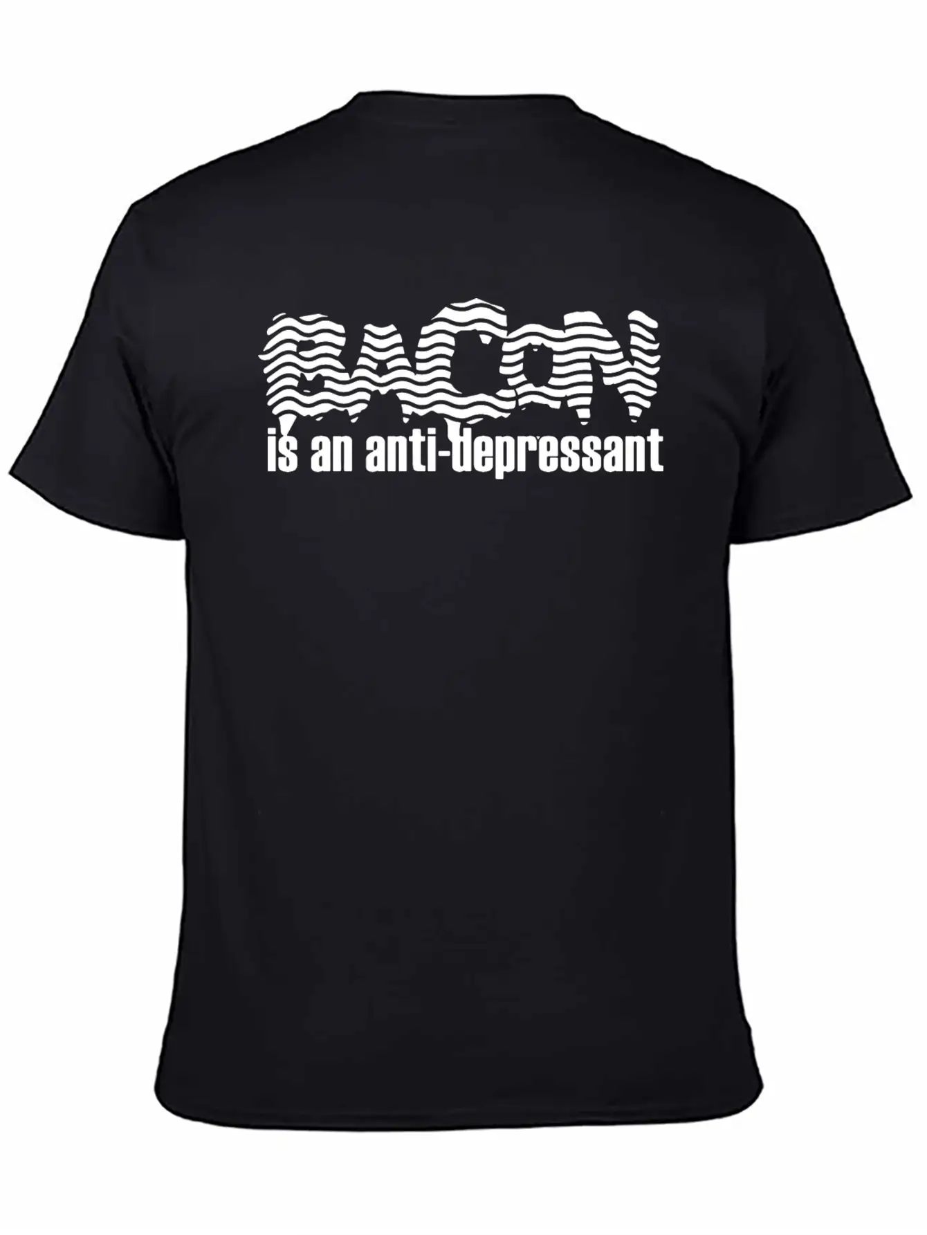 Bacon Is An Ant Depressant Timeless Short Sleeve Tee – Comfy And Minimalist Design