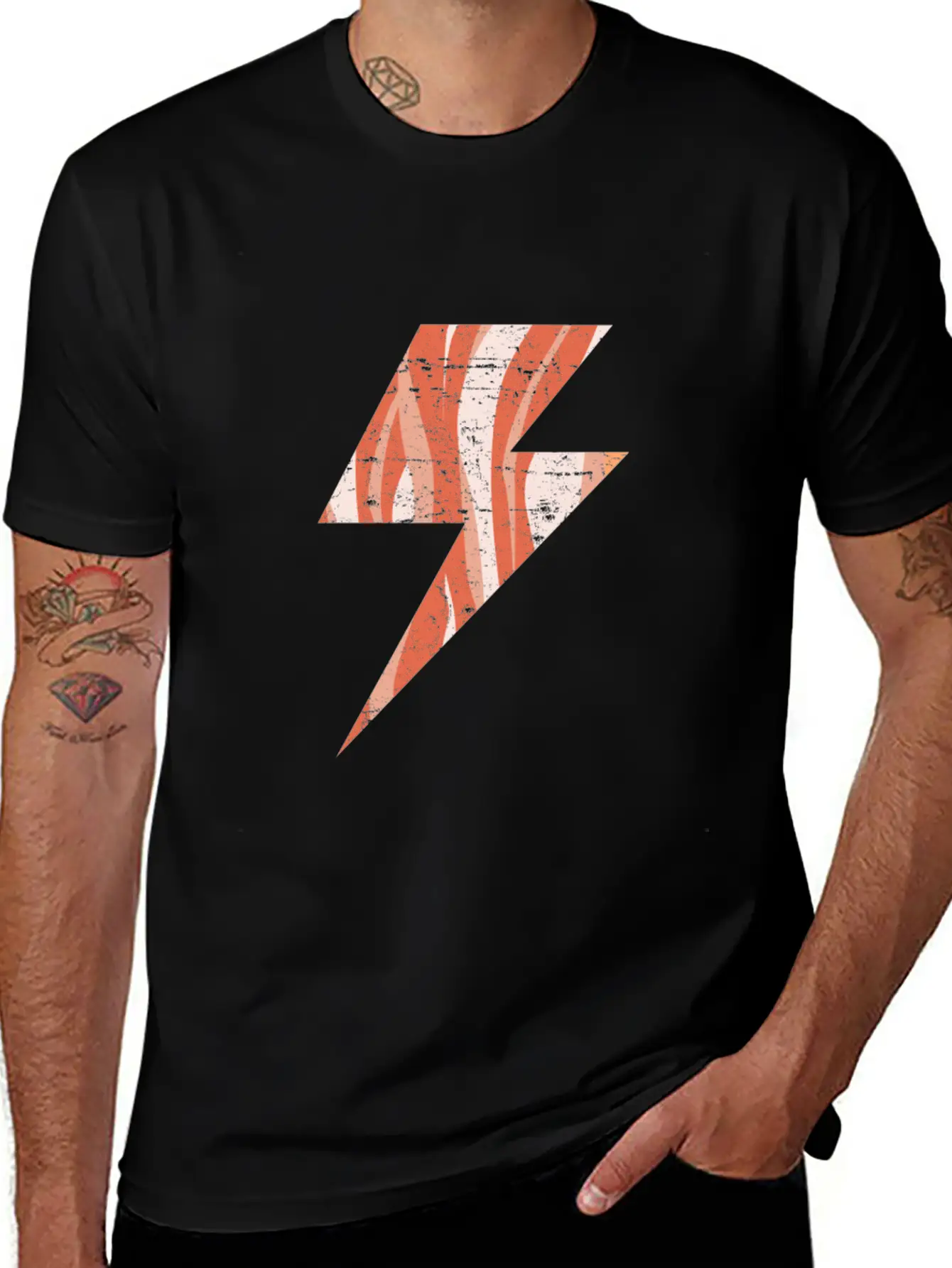 Bacon Lightning Bolt Keto Diet Shocking Timeless Short Sleeve Tee – Comfy And Minimalist Design