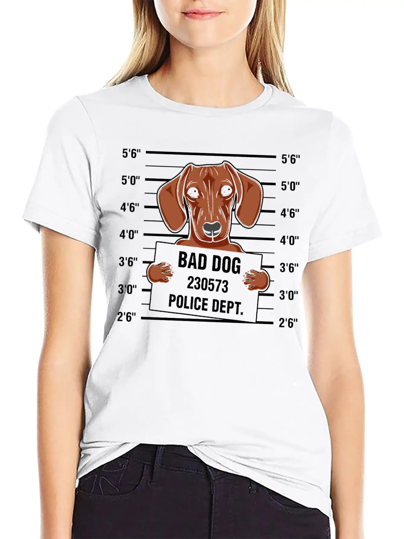 Bad Dog Dachshund Tshirt Basic Graphic T-Shirt – Daily Comfort In Soft Cotton