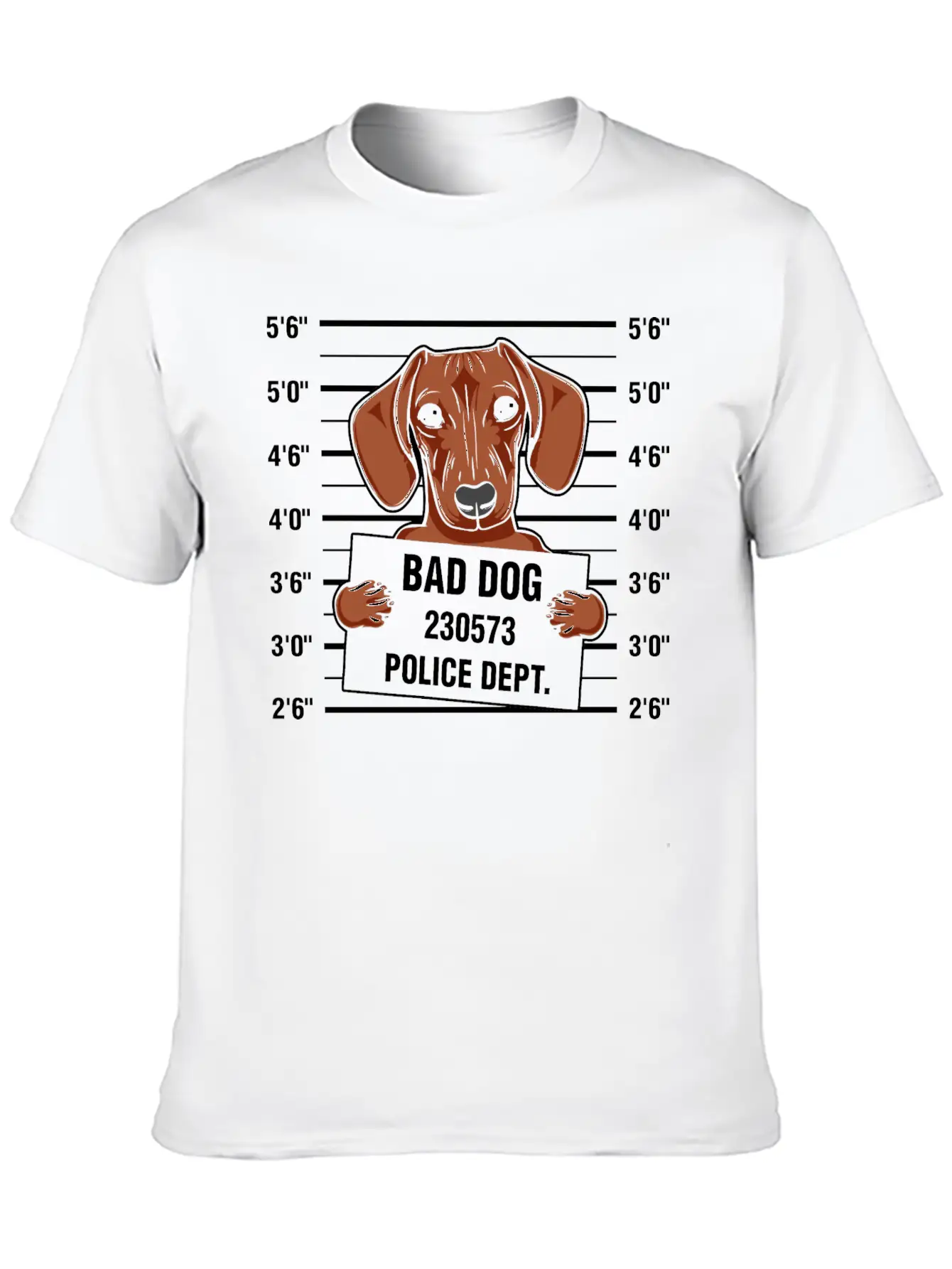 Bad Dog Dachshund Tshirt Basic Graphic T-Shirt – Daily Comfort In Soft Cotton