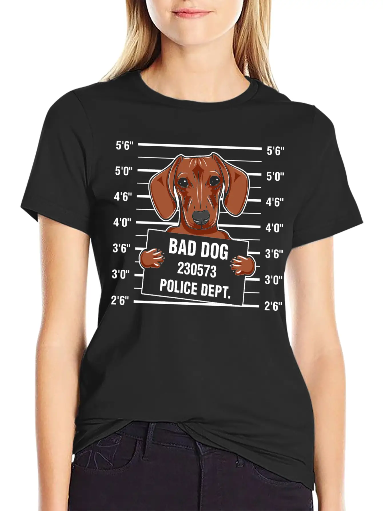 Bad Dog Dachshund Tshirt Basic Graphic T-Shirt – Daily Comfort In Soft Cotton