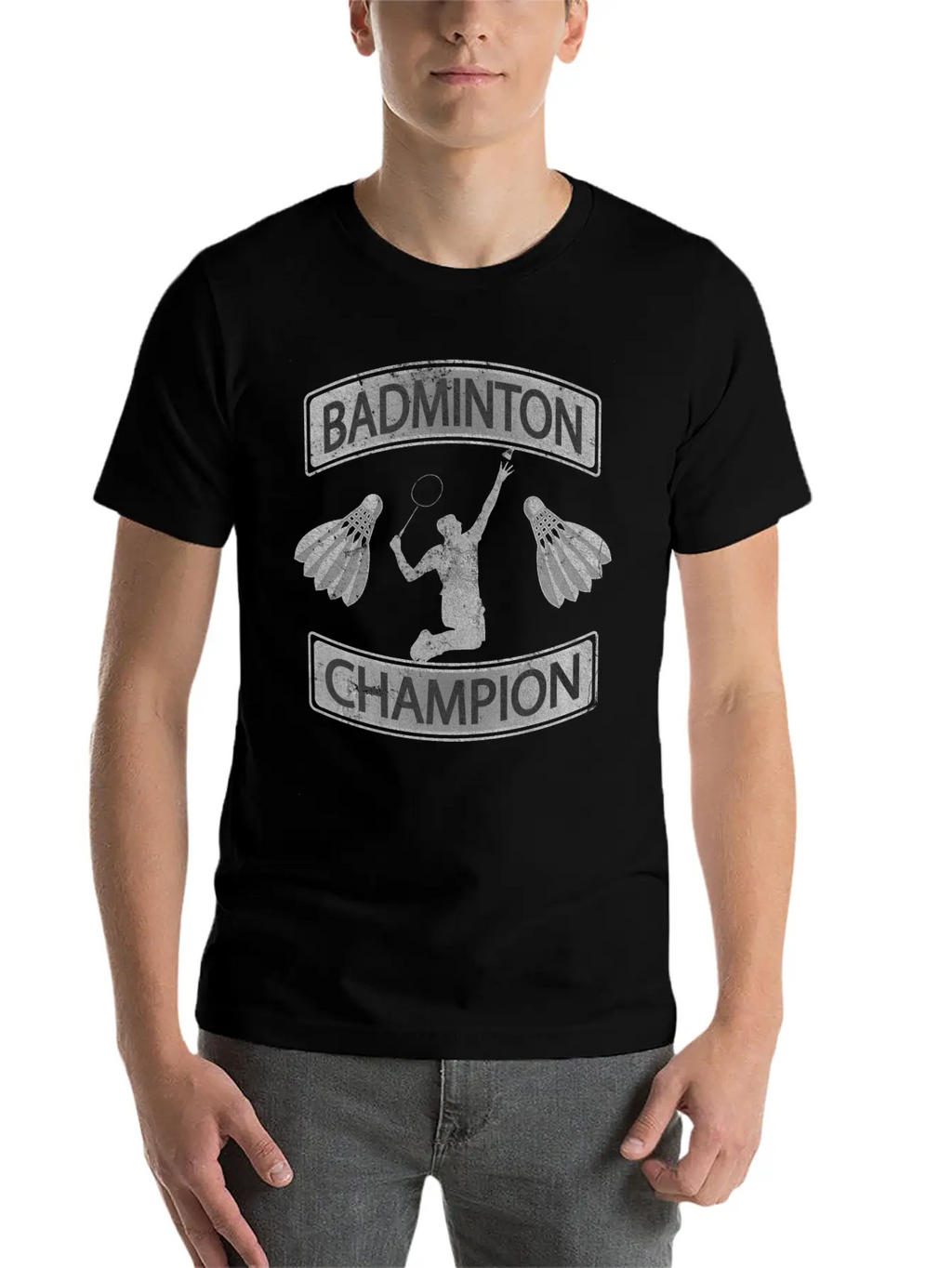 Badminton Champion Smash Unisex Casual T-Shirt – Clean Design For Daily Comfort
