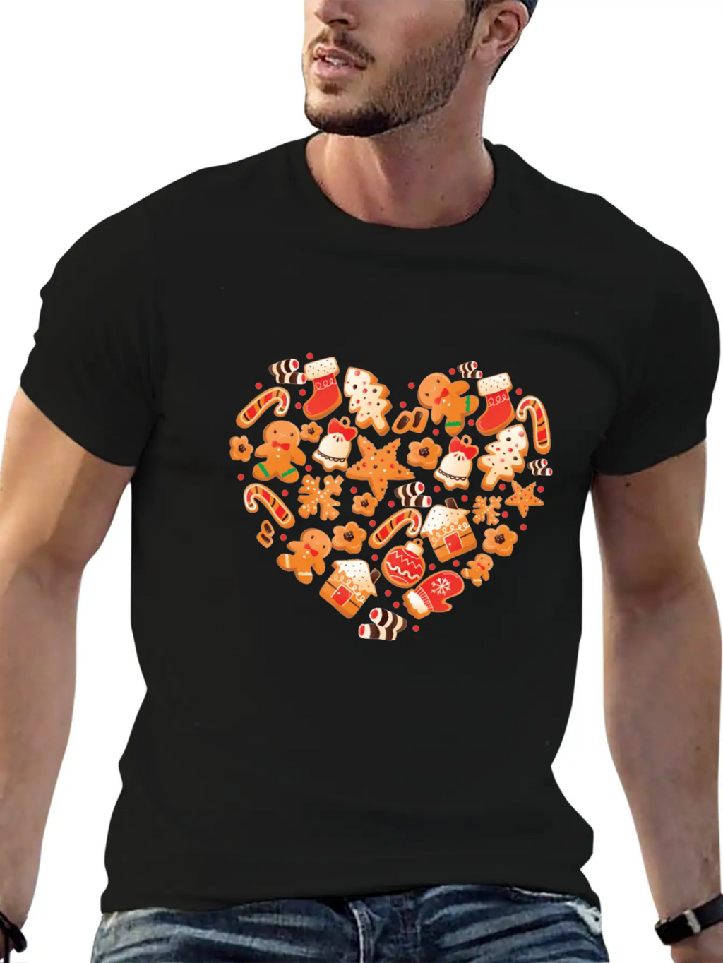 Bake Baking Gingerbread Man Breathable Graphic T-Shirt – Perfect For Casual Days