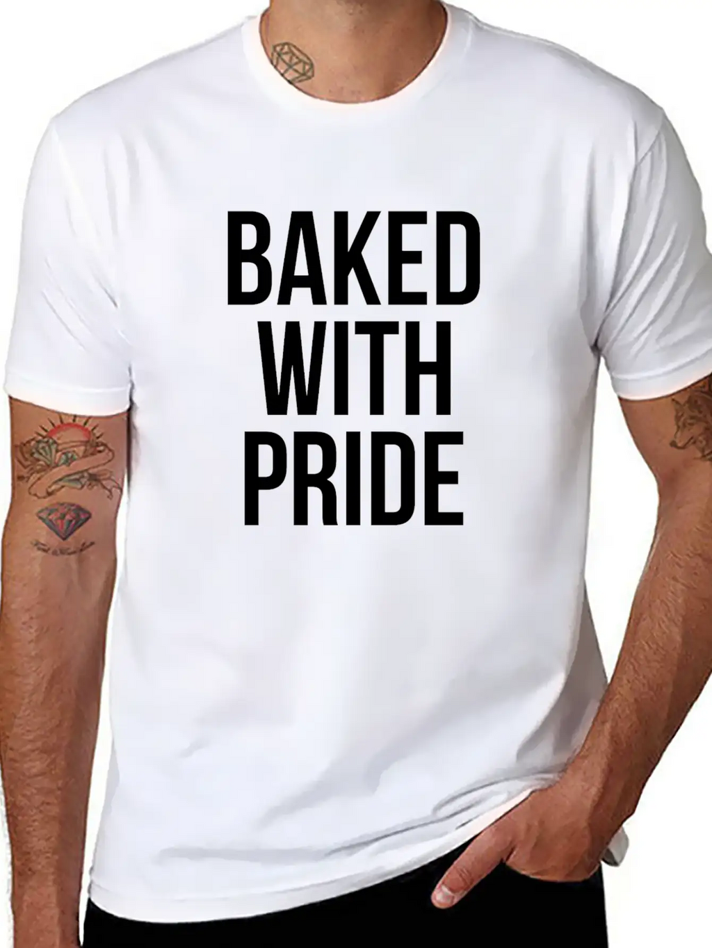 BAKED WITH PRIDE Classic Cotton Tee – Unisex Comfort For Any Season