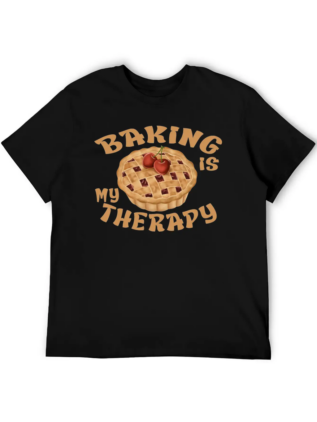 Baking Is My Therapy Breathable Graphic T-Shirt – Perfect For Casual Days