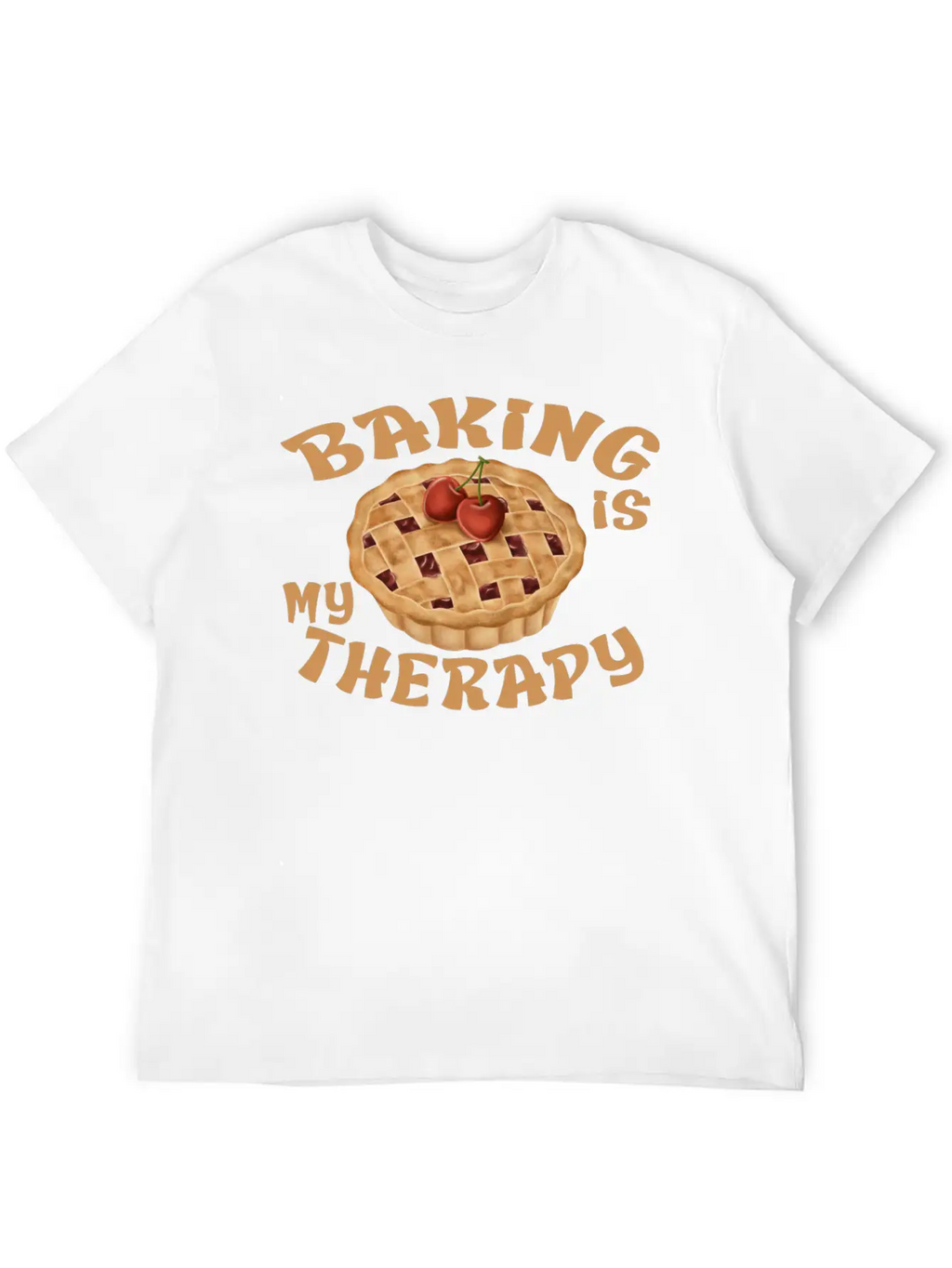 Baking Is My Therapy Breathable Graphic T-Shirt – Perfect For Casual Days