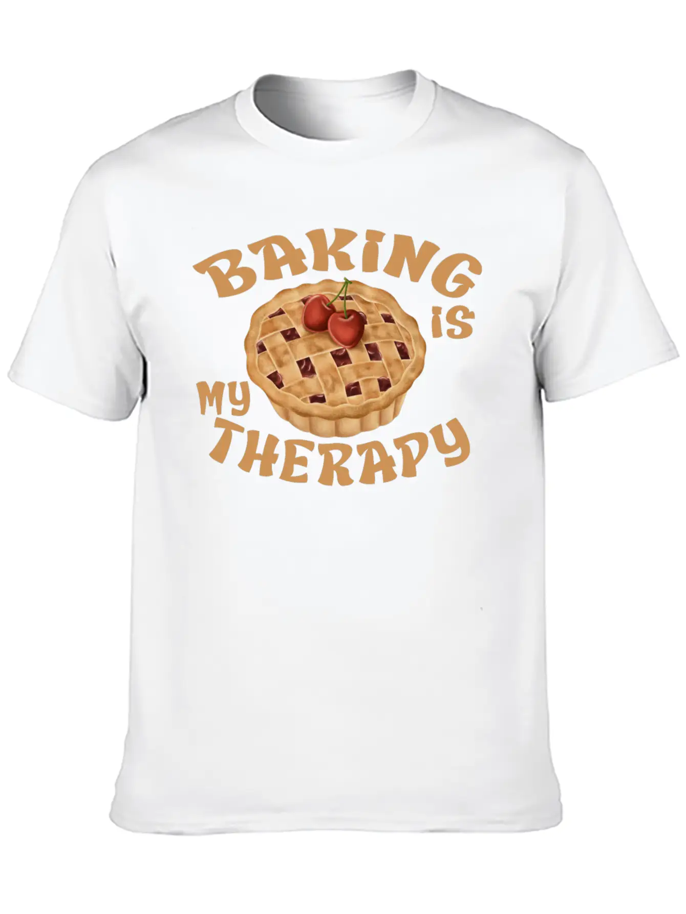 Baking Is My Therapy Breathable Graphic T-Shirt – Perfect For Casual Days