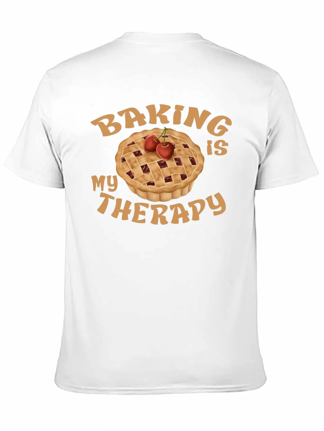 Baking Is My Therapy Breathable Graphic T-Shirt – Perfect For Casual Days