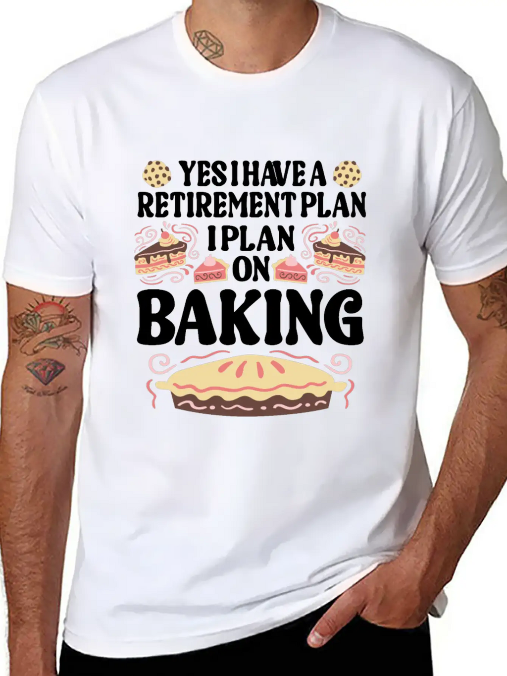 Baking Pun Bake Cook Chef Baker Relaxed Everyday Tee – Lightweight And Durable Cotton