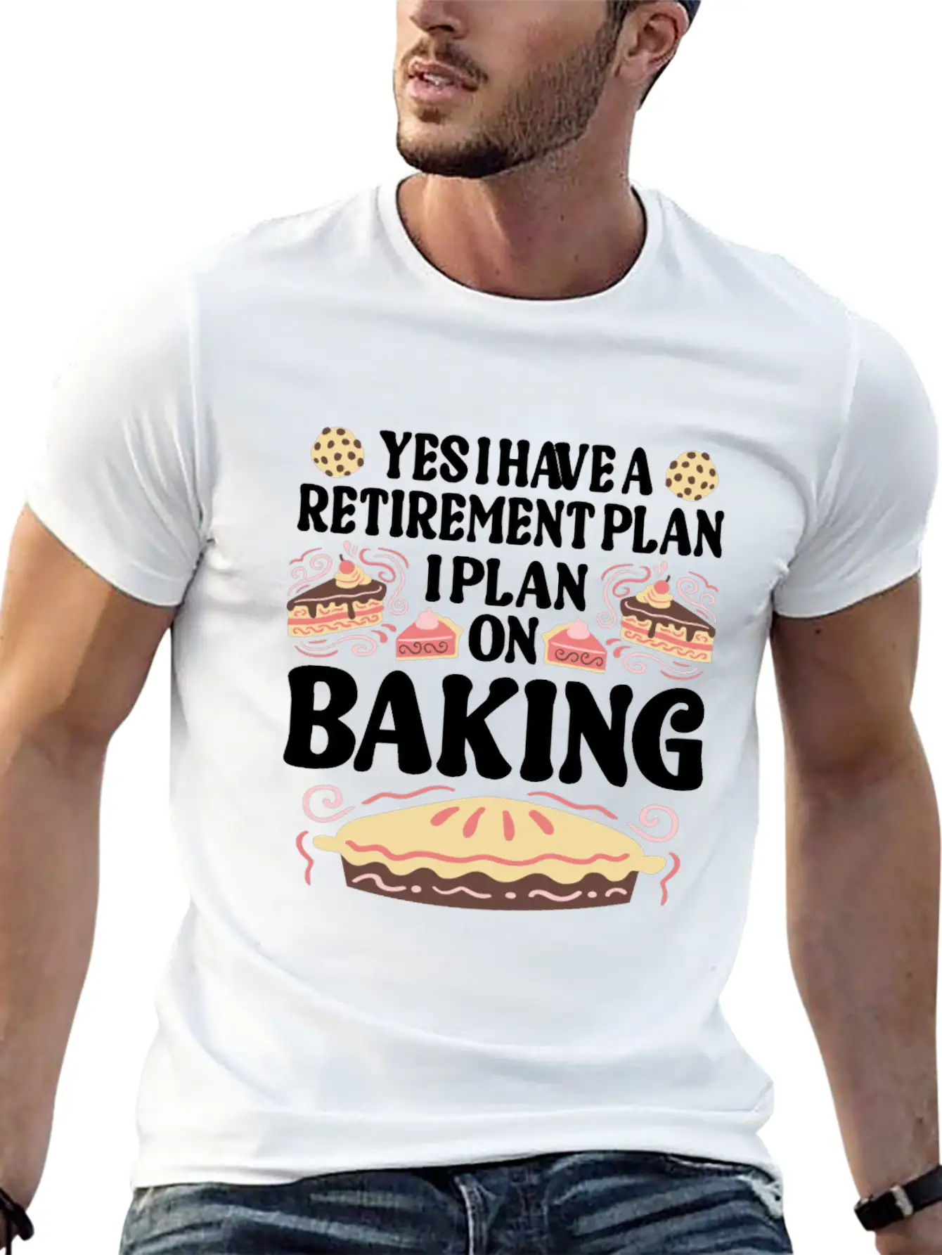 Baking Pun Bake Cook Chef Baker Relaxed Everyday Tee – Lightweight And Durable Cotton