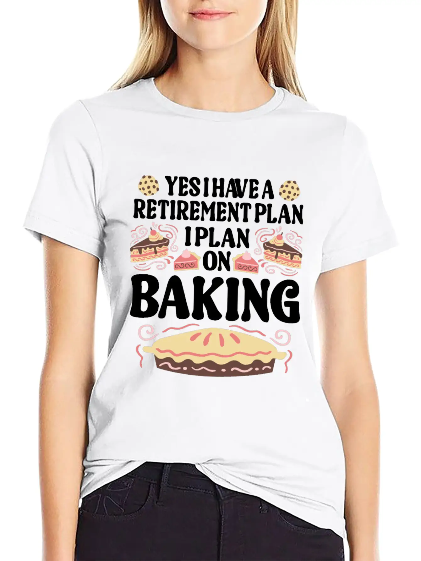Baking Pun Bake Cook Chef Baker Relaxed Everyday Tee – Lightweight And Durable Cotton