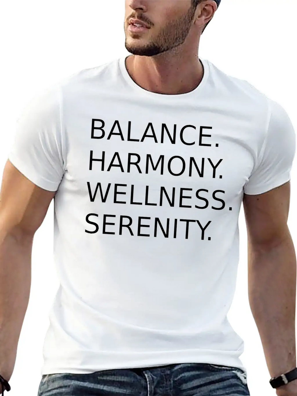 BALANCE, HARMONY, WELLNESS, SERENITY Basic Graphic T-Shirt – Daily Comfort In Soft Cotton