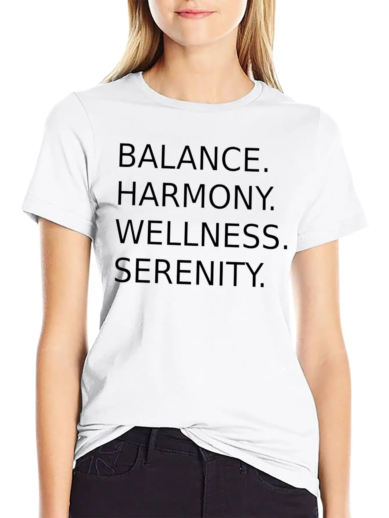 BALANCE, HARMONY, WELLNESS, SERENITY Basic Graphic T-Shirt – Daily Comfort In Soft Cotton