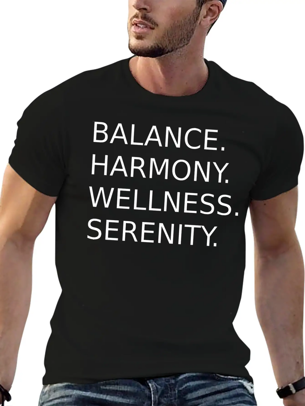 BALANCE, HARMONY, WELLNESS, SERENITY Basic Graphic T-Shirt – Daily Comfort In Soft Cotton